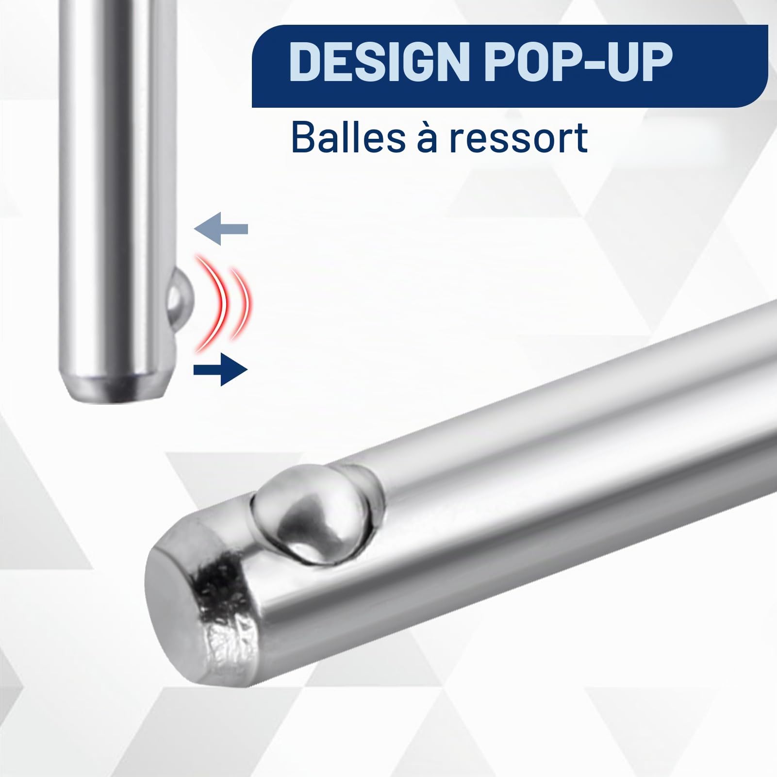 LEONTOOL Goupilles rapides 1/4" 70 mm lot de 4 bateau