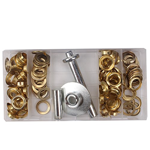 CCLIFE DIY Tools kit oeillets 100 pièces 14 mm cuir et bâche