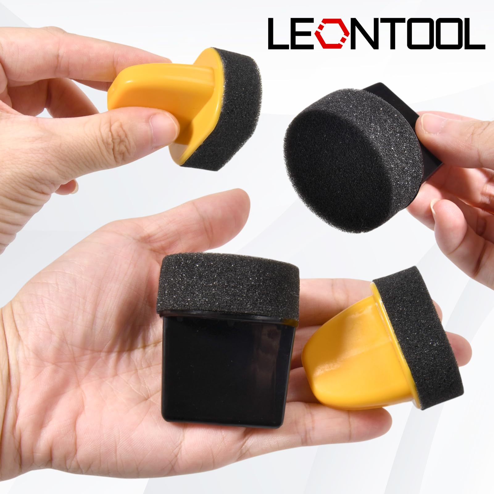 LEONTOOL Sanding applicateur éponge cuir lot de 4 mousse