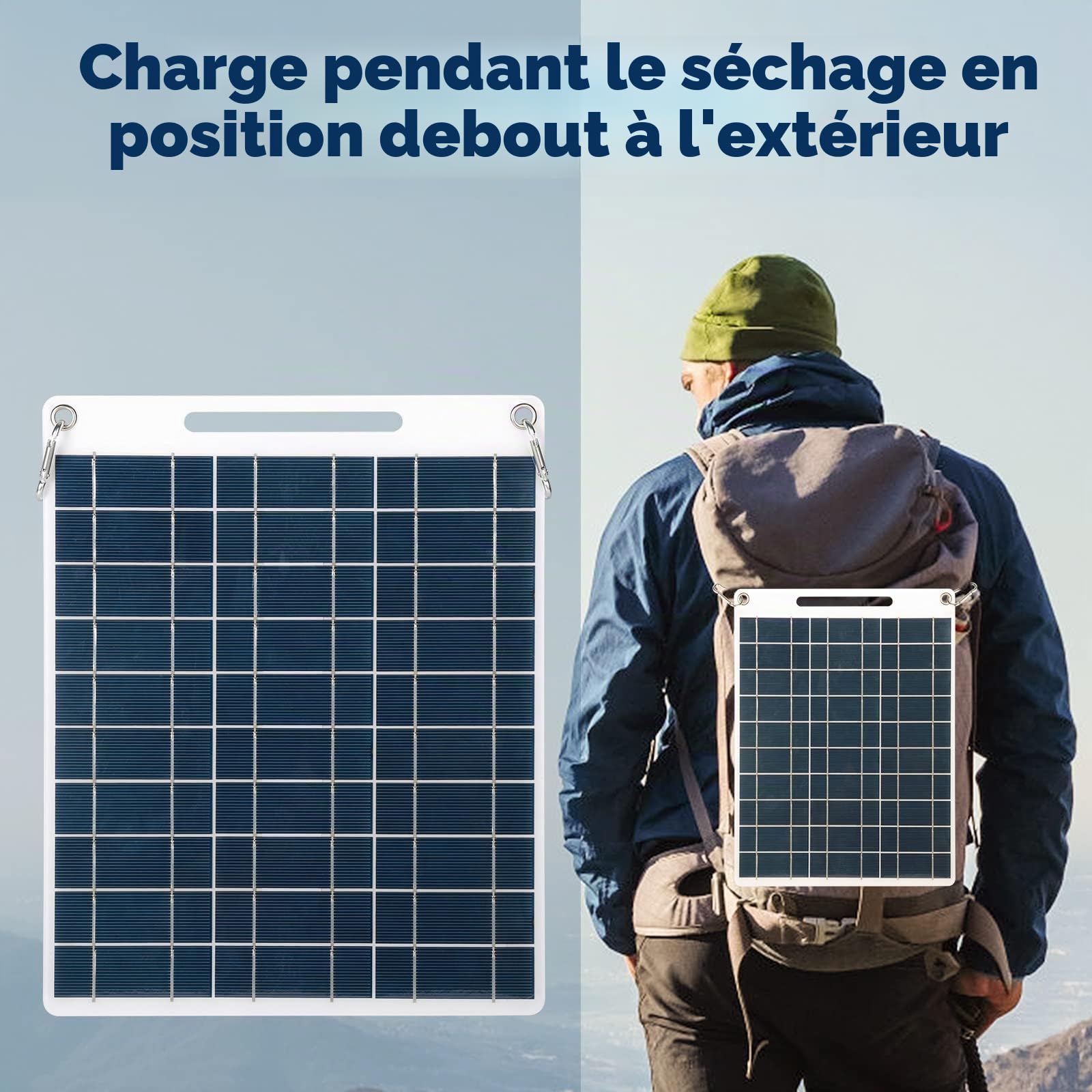 Jadeshay Solaire Photovoltaïque panneau solaire 30W 5V double USB