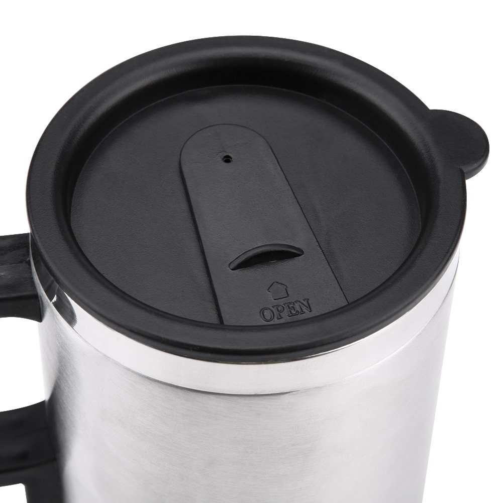 Jadeshay Articles Ménagers bouilloire voiture 12V 65°C 750ML inox