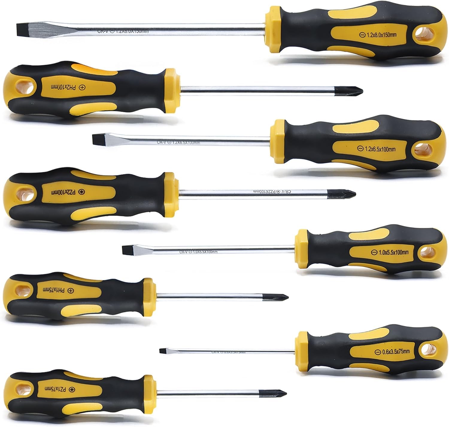 CCLIFE Screwdriver Sets jeu tournevis aimanté 8 pcs PH PZ SL