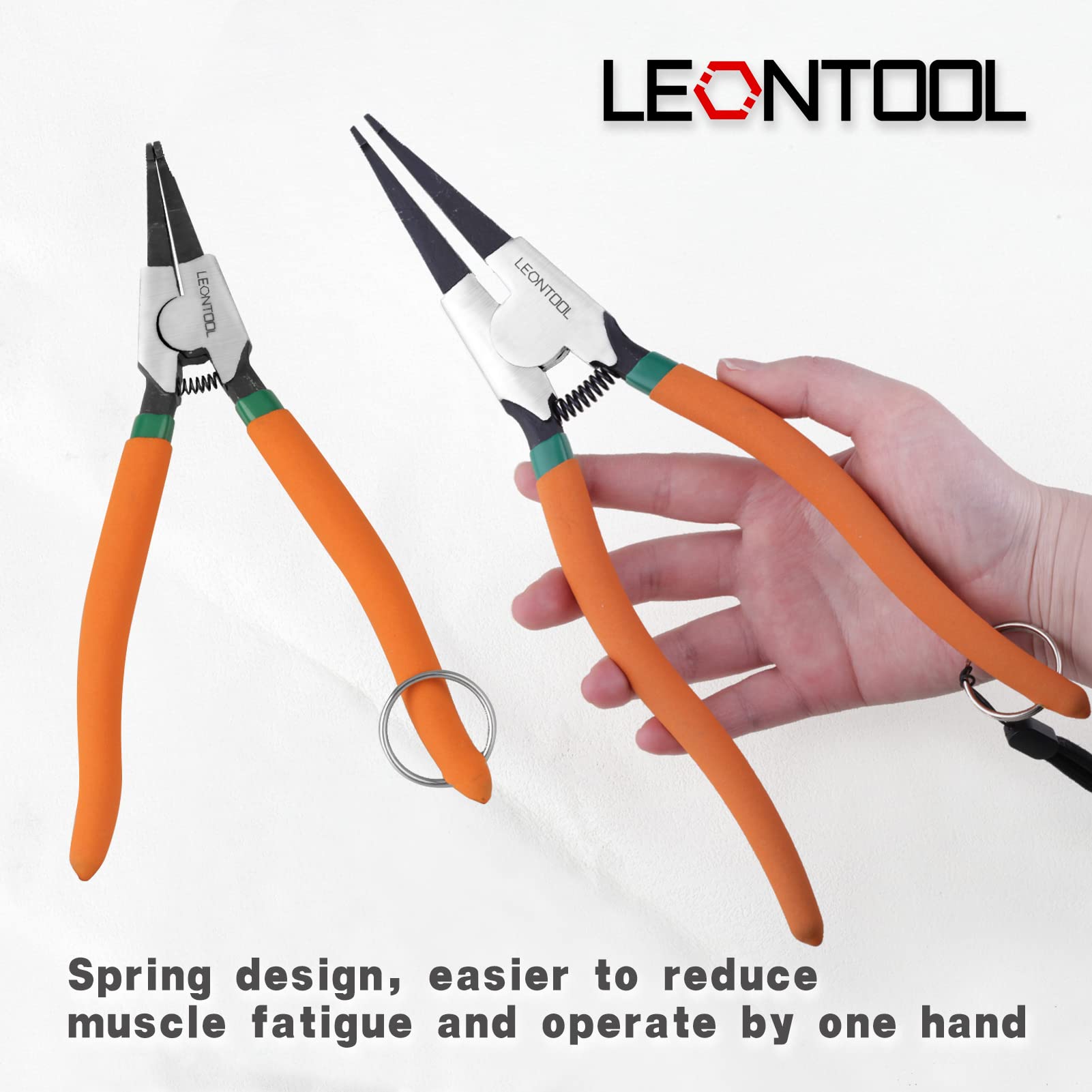 LEONTOOL Pinces pince circlips 20,3+27,9cm anneau+corde