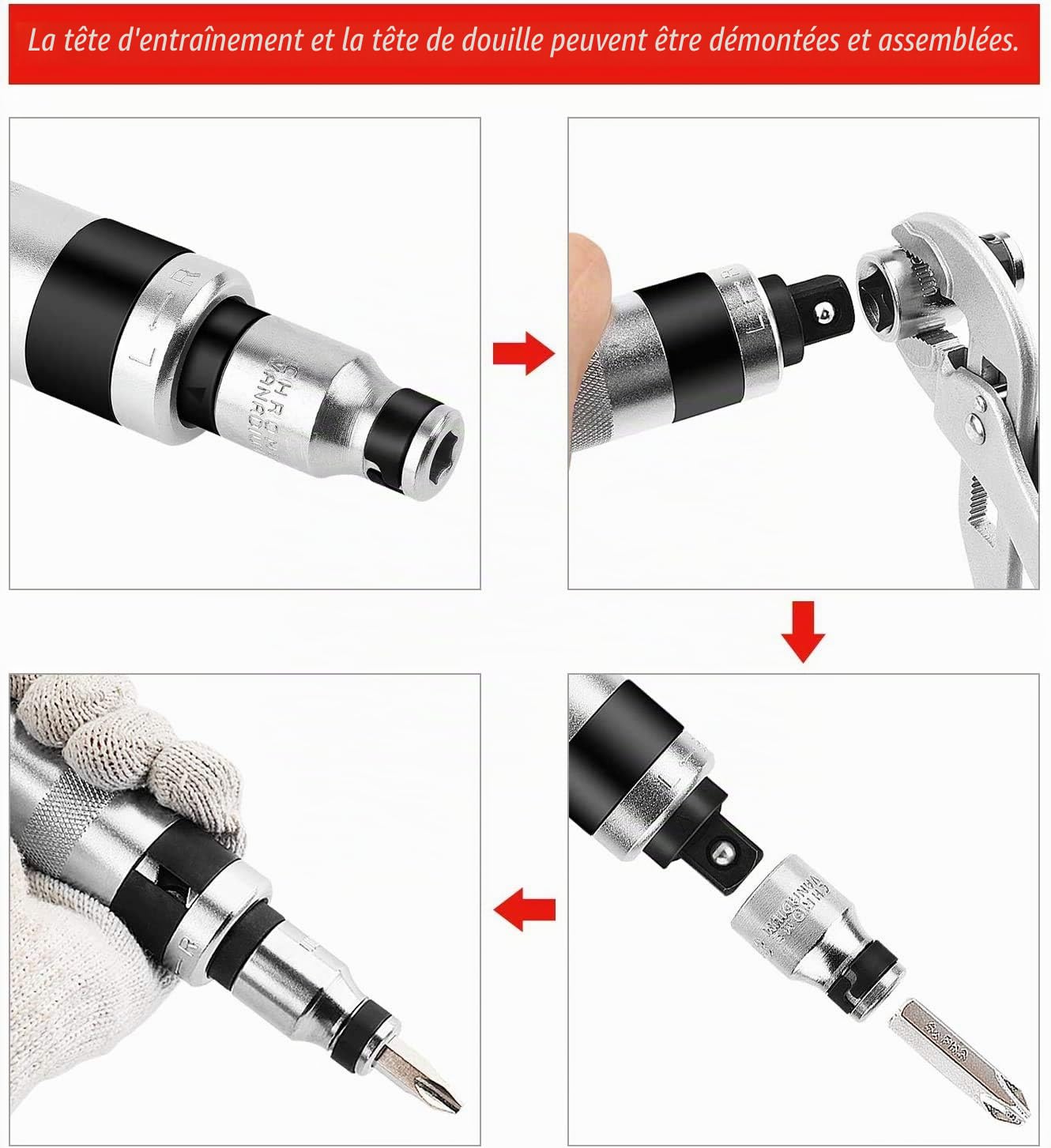 MaxPower Outils de frappe tournevis à frapper 8 pcs 1/2"