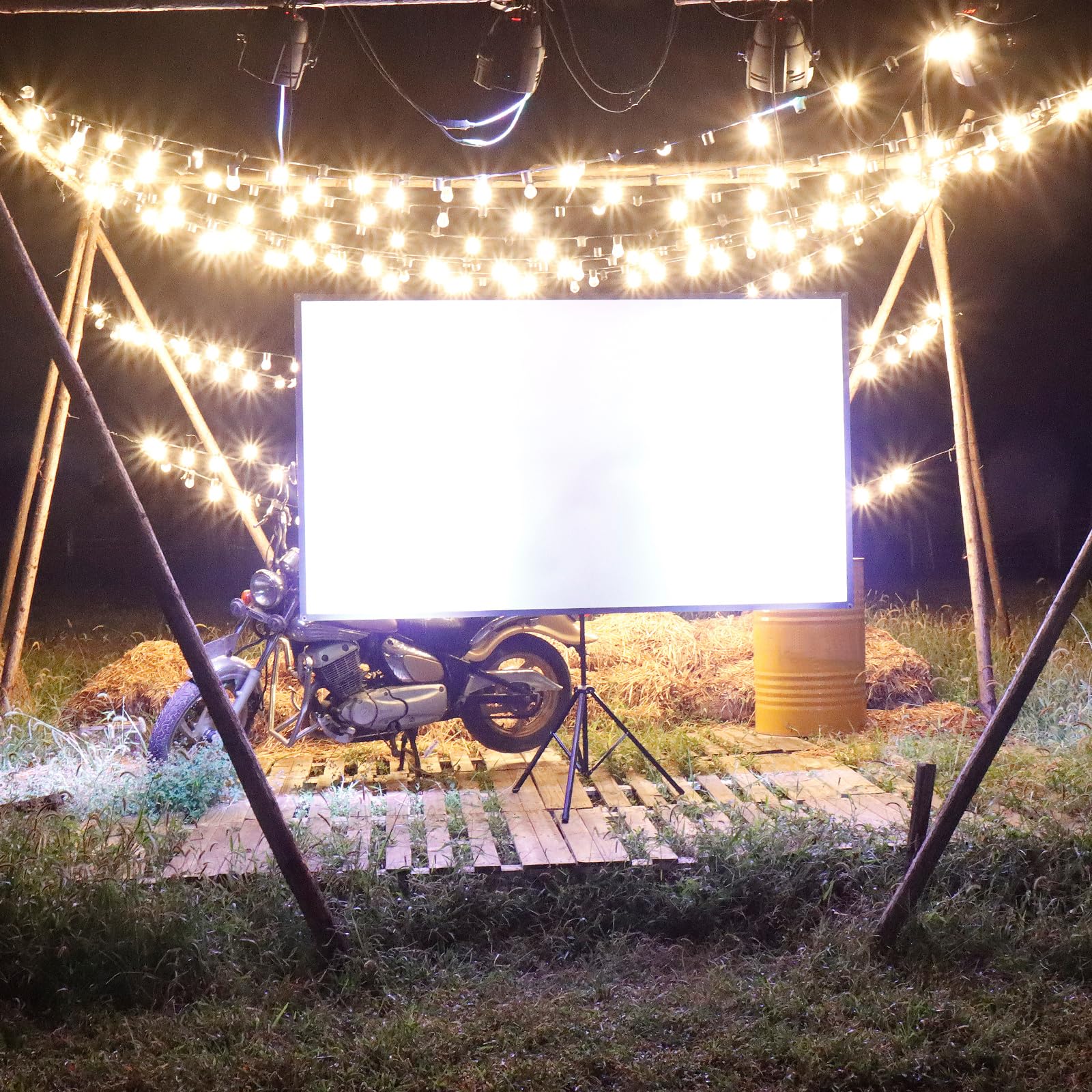 CCLIFE écran vidéoprojecteur 80 pouces trépied 16/9