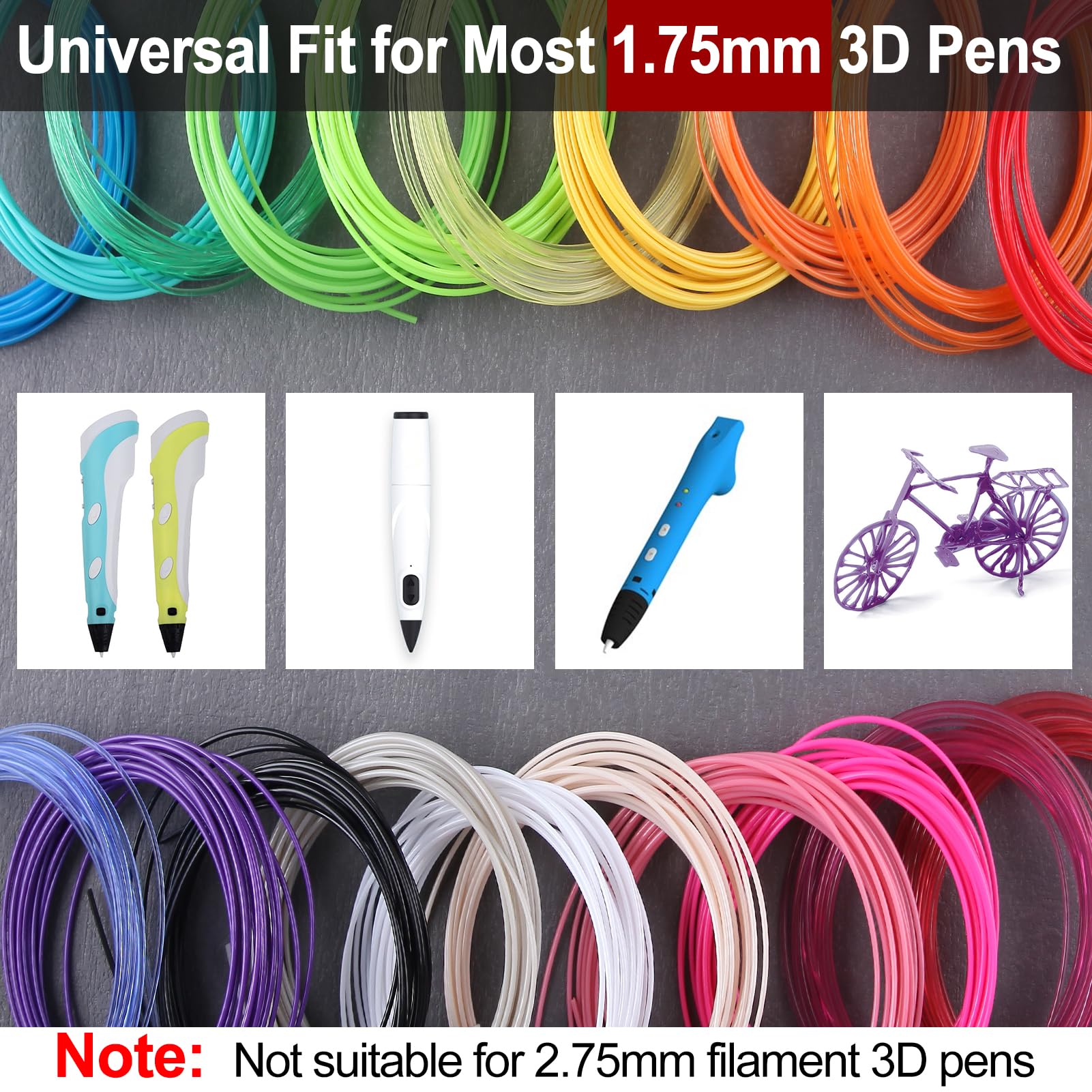 LEONTOOL Vis et Écrous filament PLA 1,75mm 20 couleurs 100m