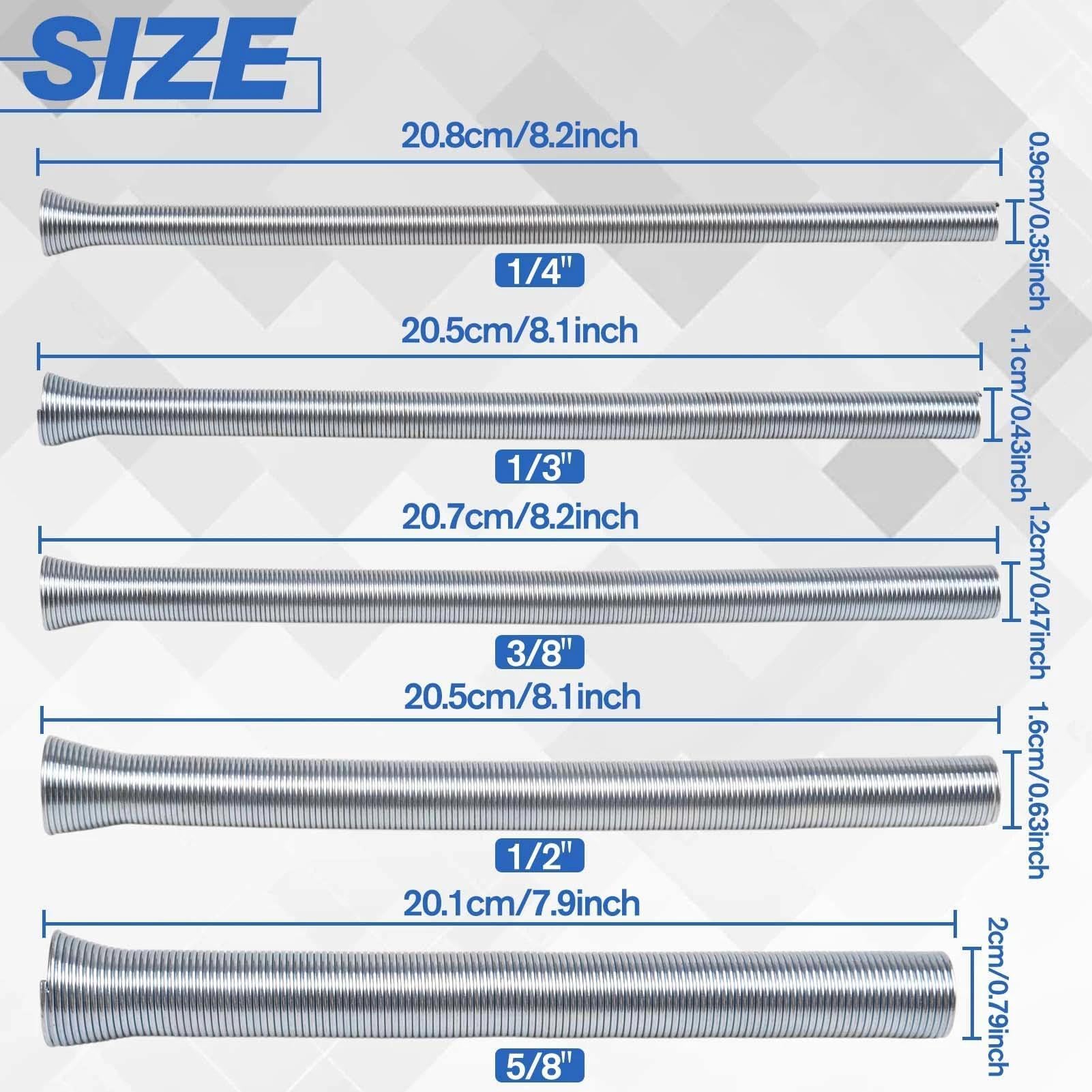 LEONTOOL Clés à Molette kit 5 cintreuses ressort cuivre 1/4-5/8"