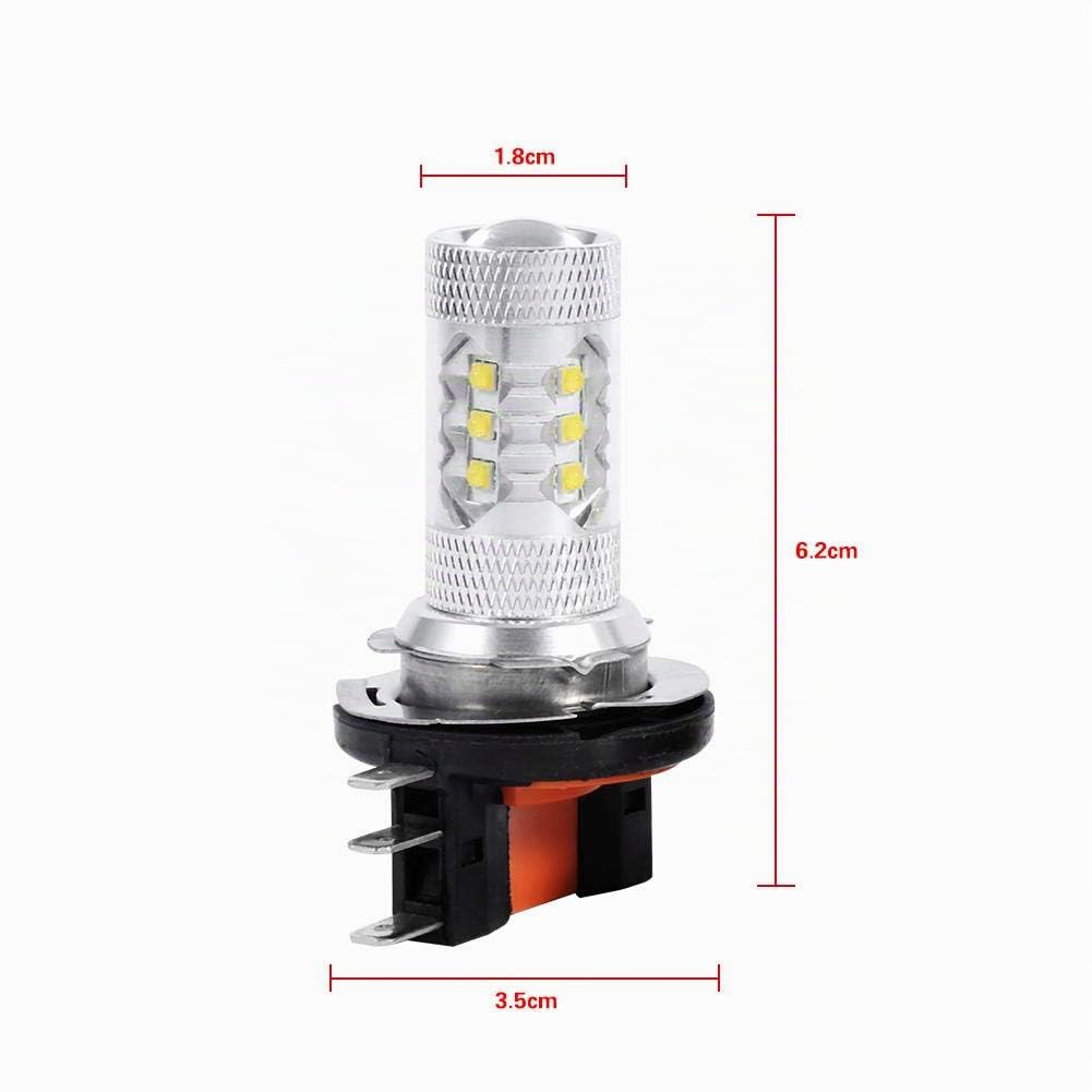 OUKENS H15 Ampoule LED 80W blanc lot de 2