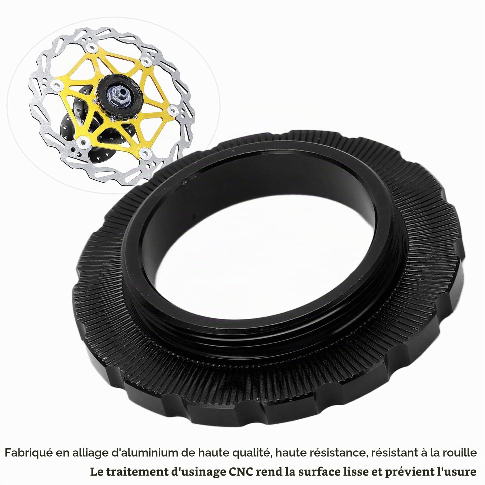 OUKENS Pièces de roue bague Centerlock noir moyeu vélo