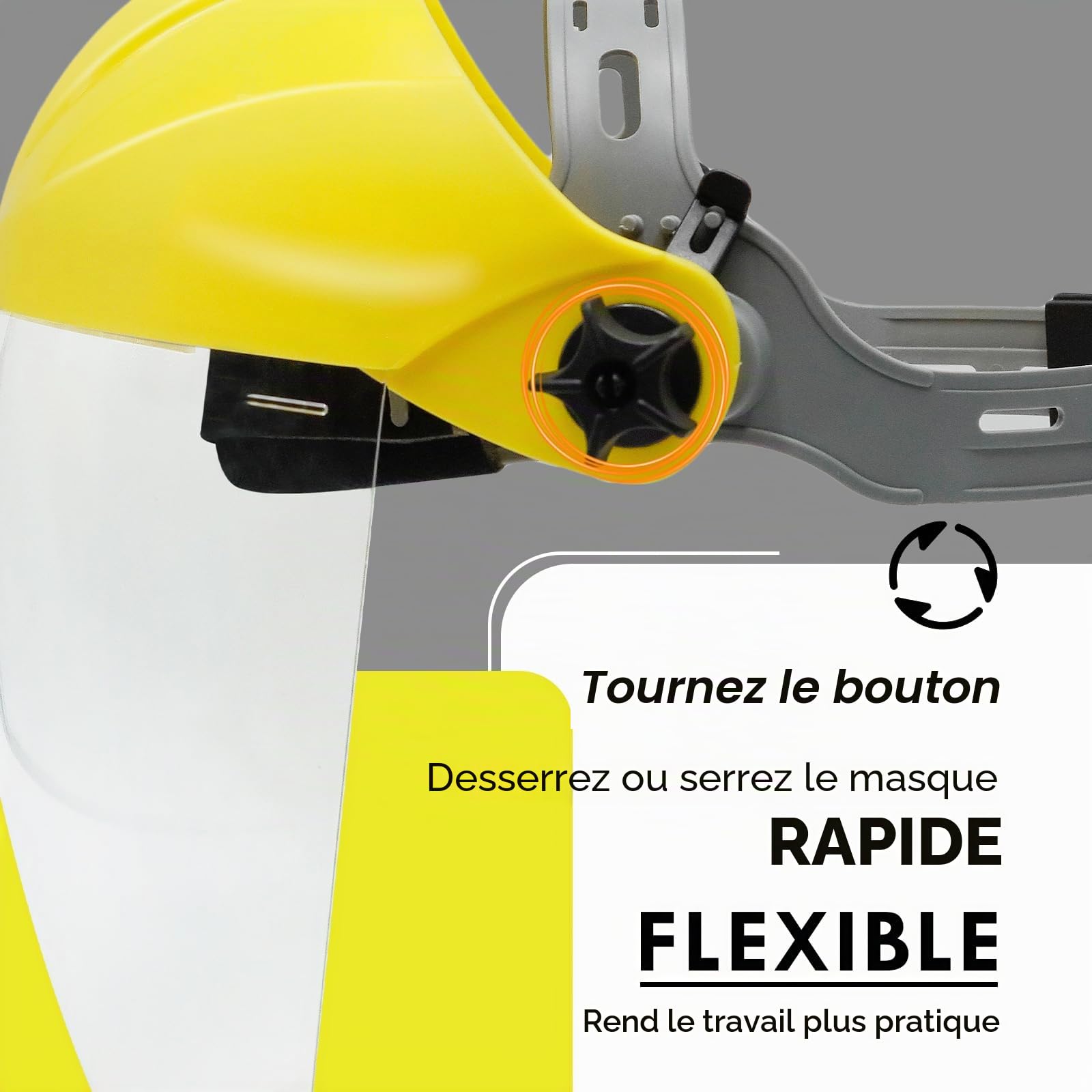 CCLIFE DIY Tools visière de protection polycarbonate 246x264 mm