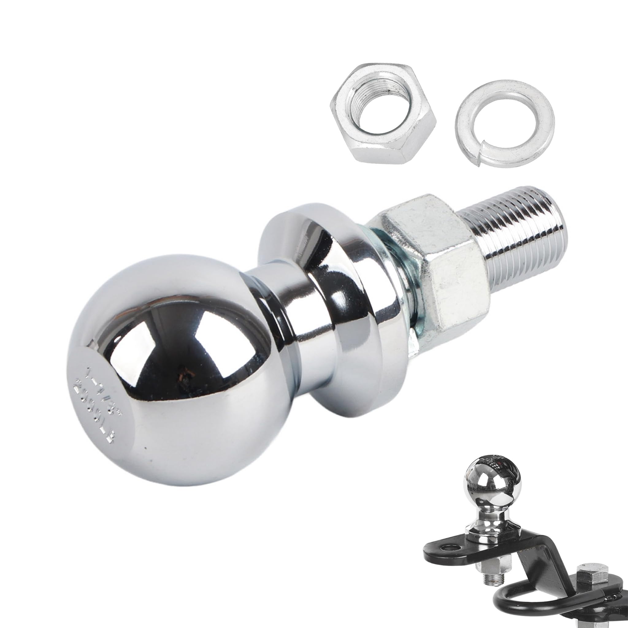 OUKENS Boule d’attelage 1-7/8" acier 2000 LBS