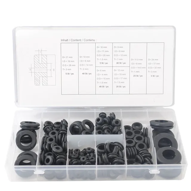 CCLIFE DIY Tools Coffret Oeillets Passe-Câble 180 Pièces