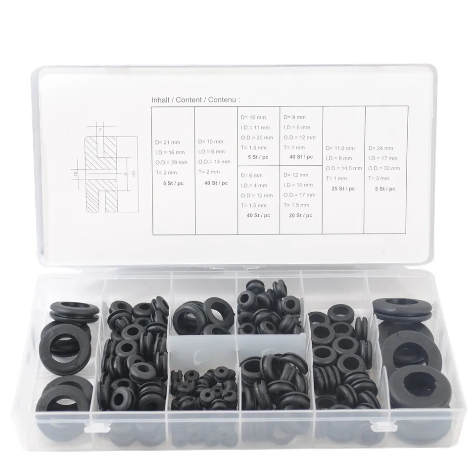 CCLIFE DIY Tools Coffret Oeillets Passe-Câble 180 Pièces