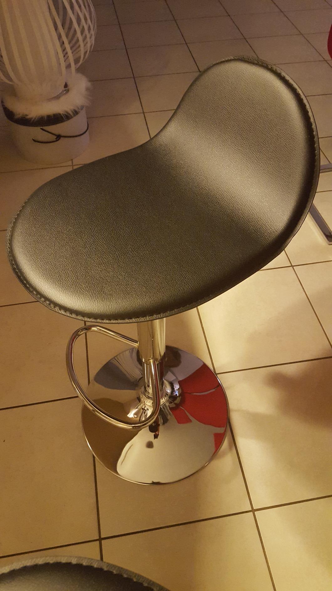 CCLIFE DIY Tools Tabouret Bar Noir Pivotant Lot 2 Simili