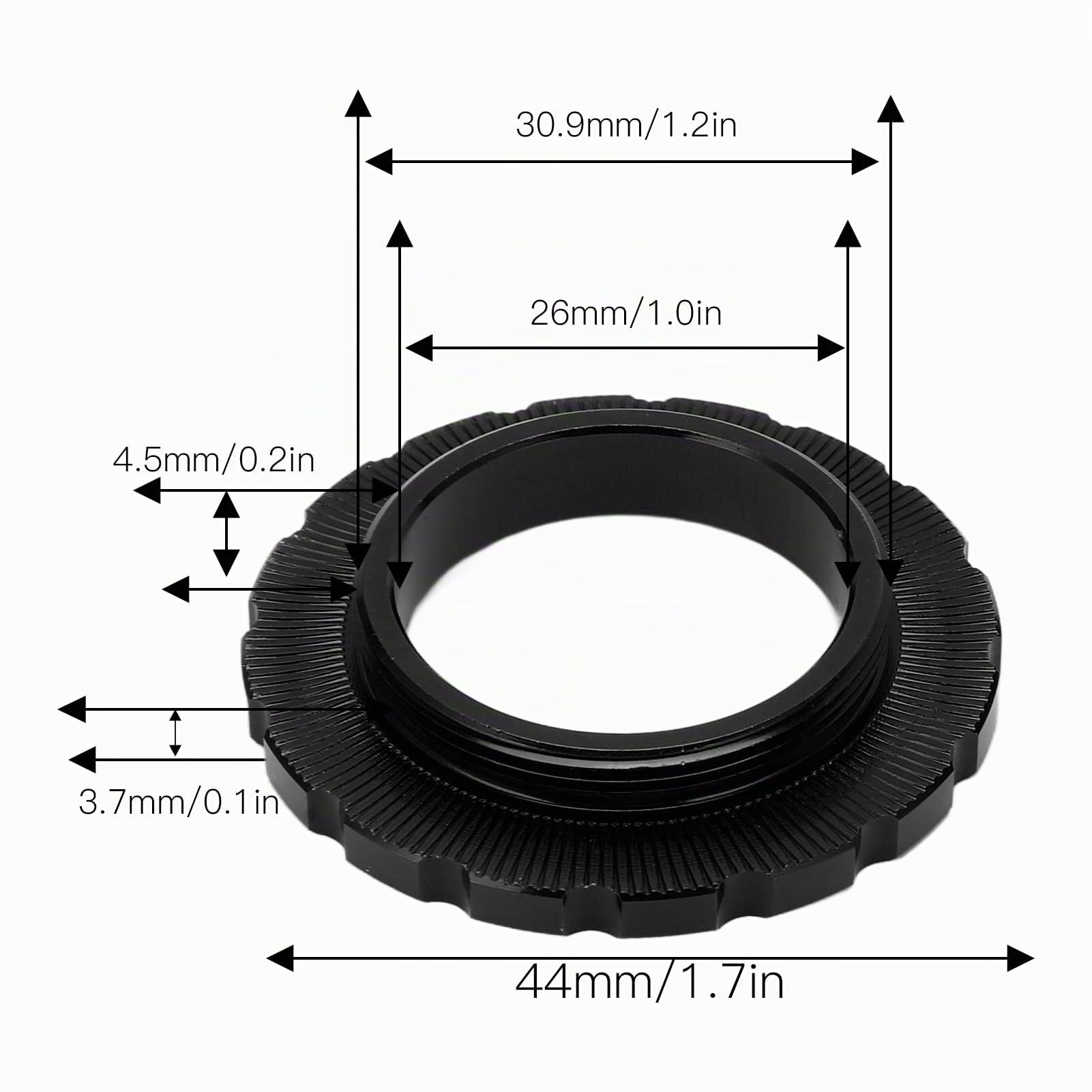 OUKENS Pièces de roue bague Centerlock noir moyeu vélo