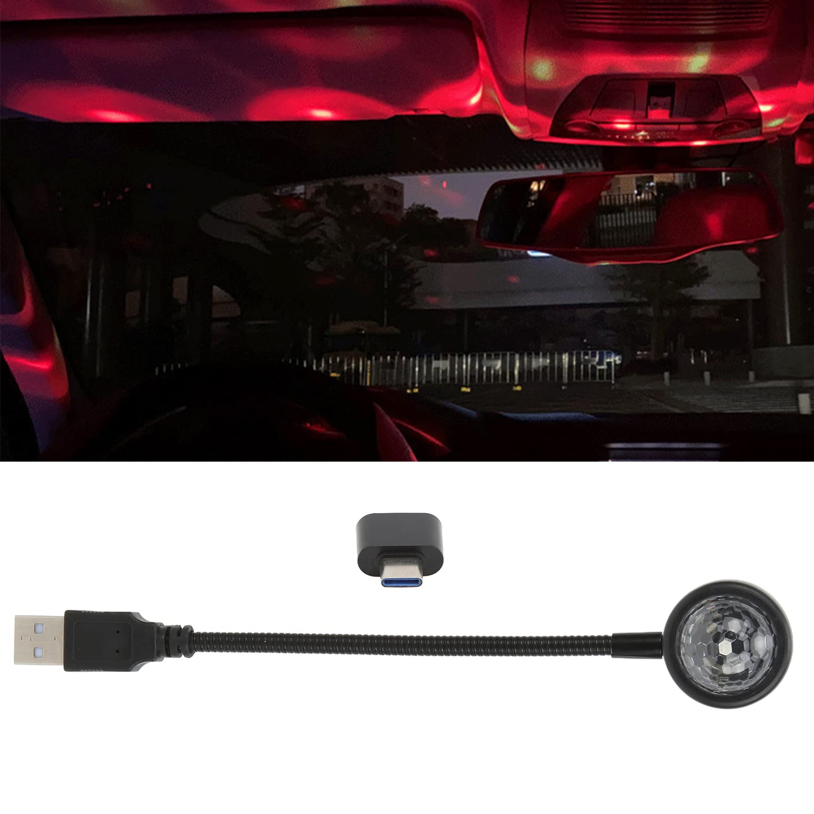 OUKENS M9 Projecteur ciel étoilé USB voiture 360° RGB