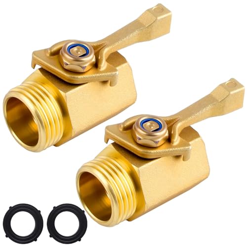 LEONTOOL Vanne arrêt laiton vanne arrosage 3/4" lot de 2