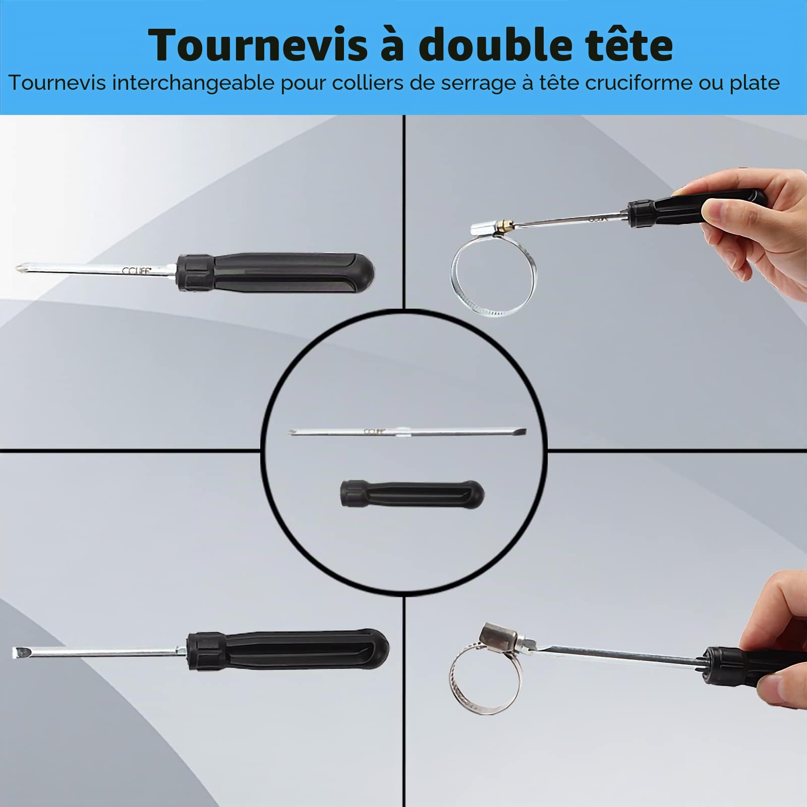 CCLIFE DIY Tools coffret 9 pinces à colliers