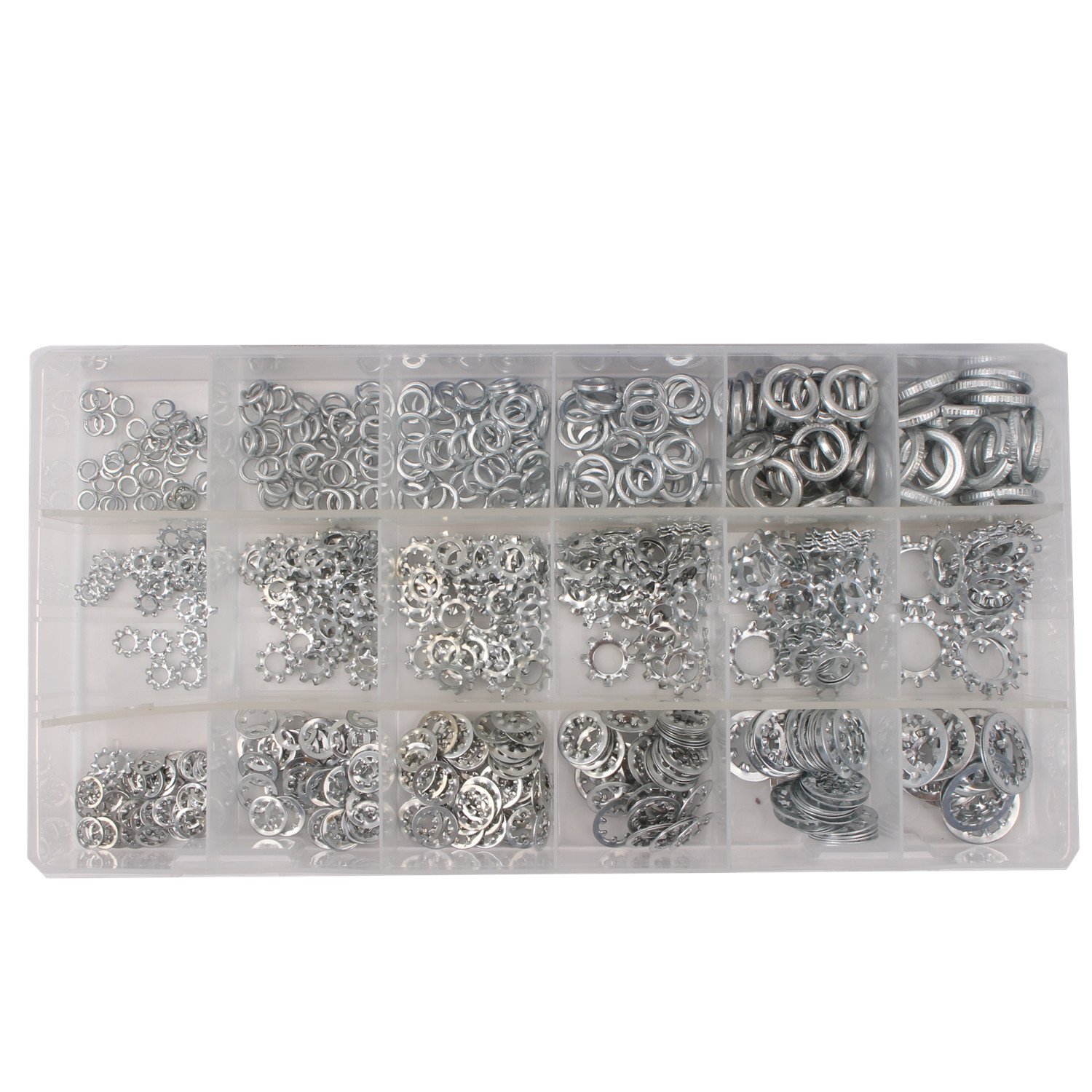 CCLIFE DIY Tools coffret rondelles dentées 720 pcs 3-10 mm mixte
