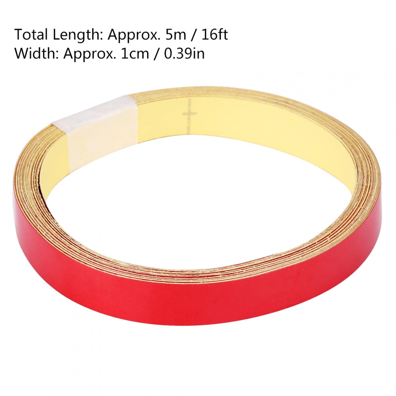 OUKENS Bande réfléchissante autocollante rouge 1cm x 5m