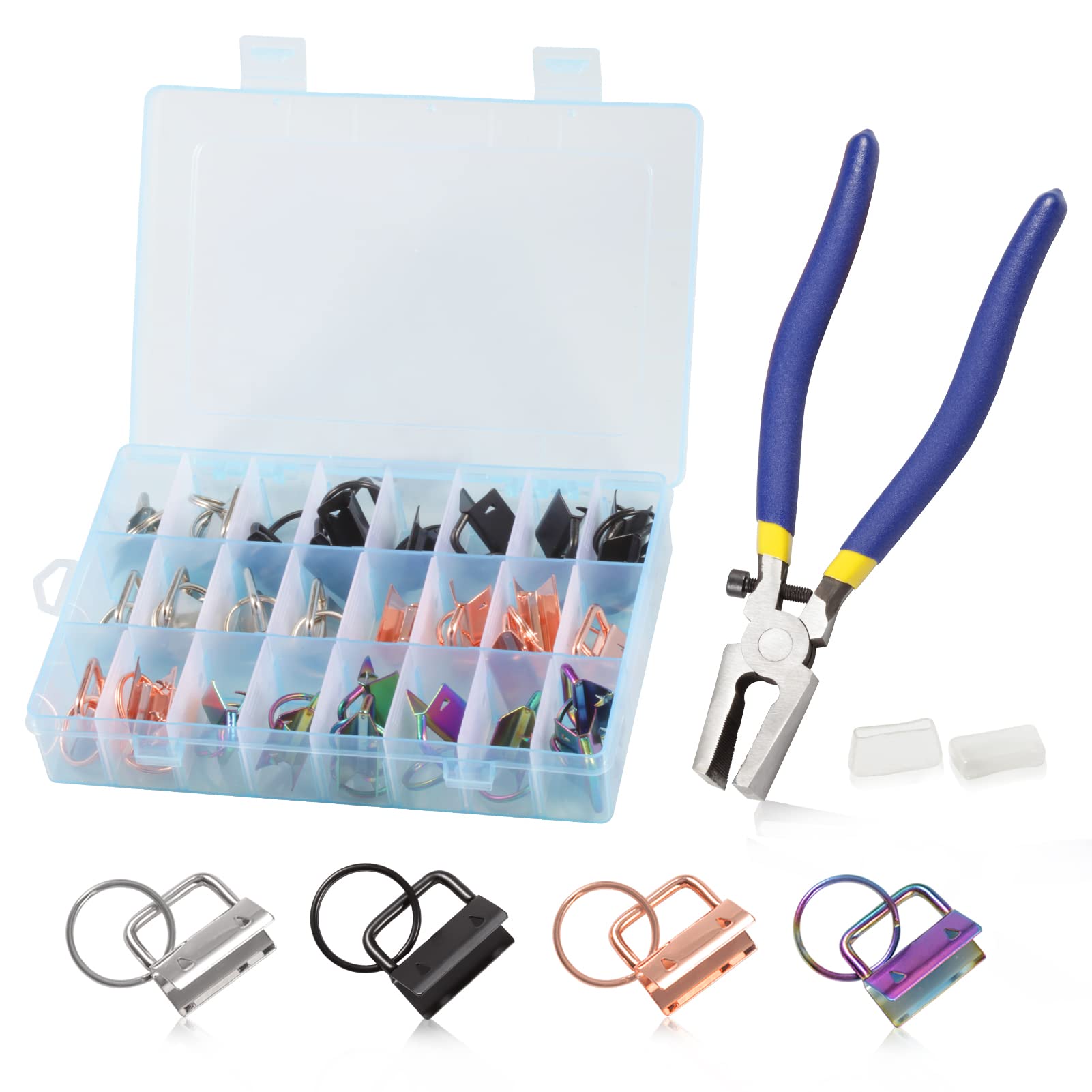 LEONTOOL Pinces Porte-Clés Lot de 32 avec Pince et Boîte