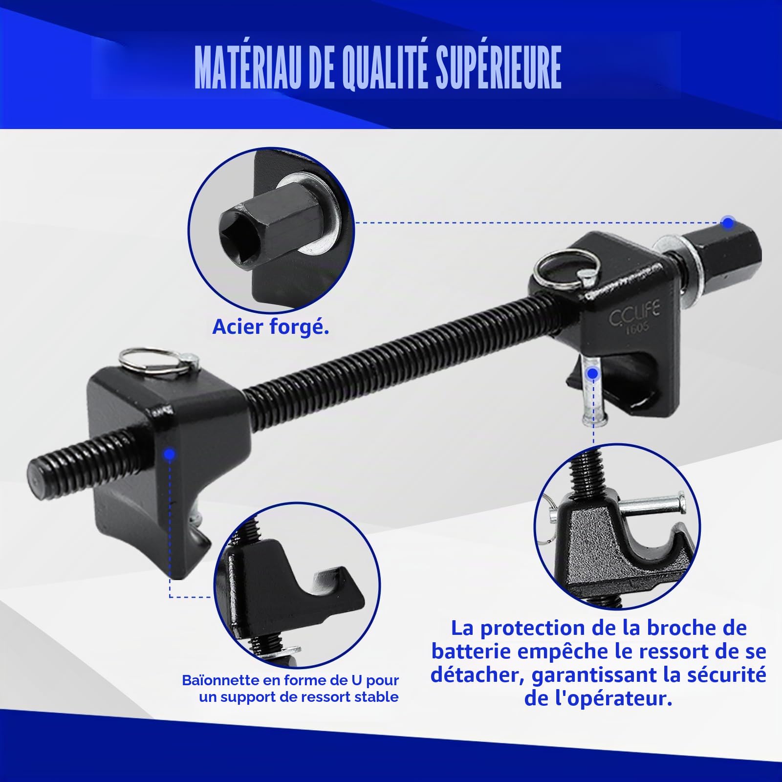 CCLIFE Spring Compressor compresseur ressort 320mm 2 pièces