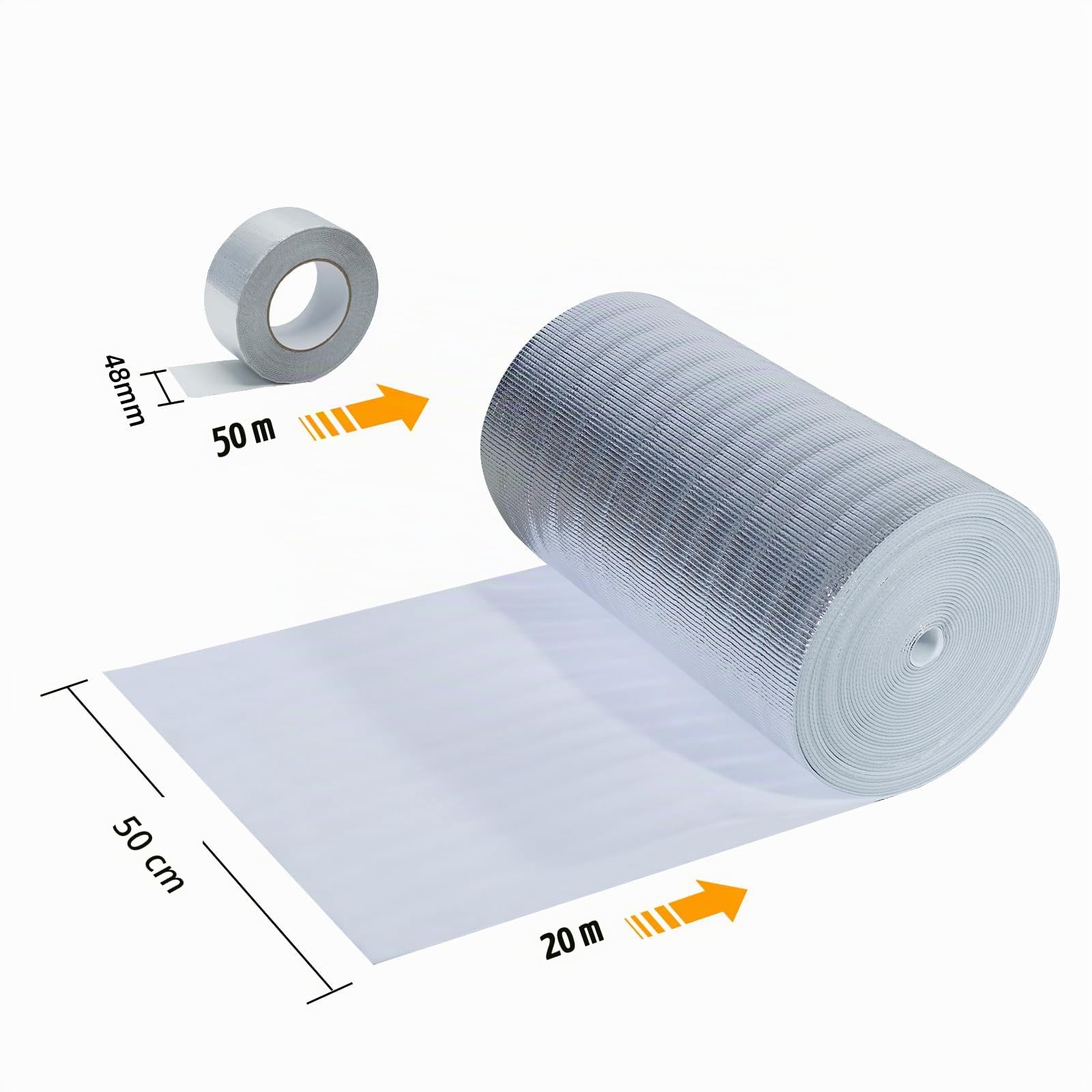 CCLIFE DIY Tools isolant thermique aluminium 0,5x20 m 10 m²