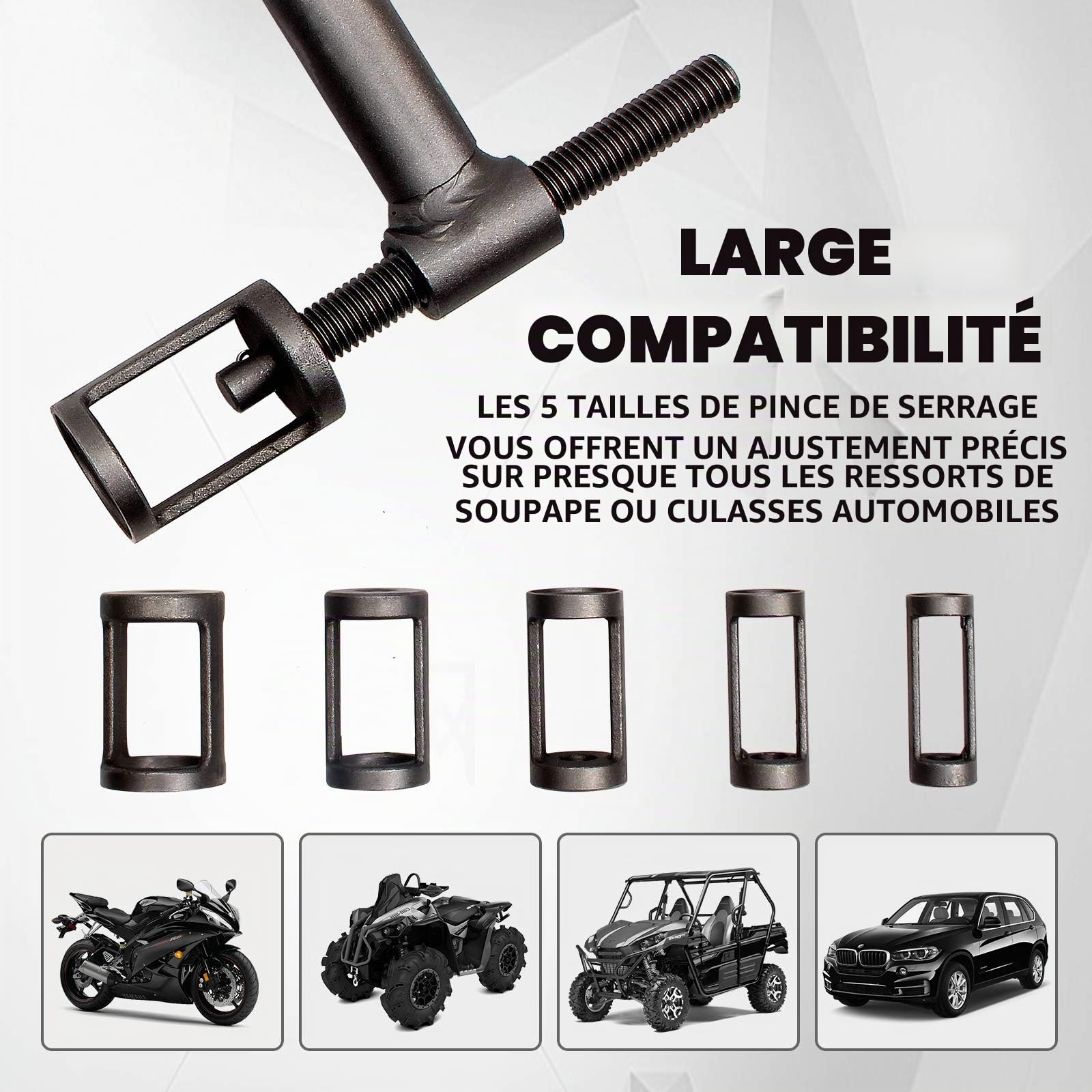 CCLIFE Spring Compressor compresseur ressort soupape 10 pièces