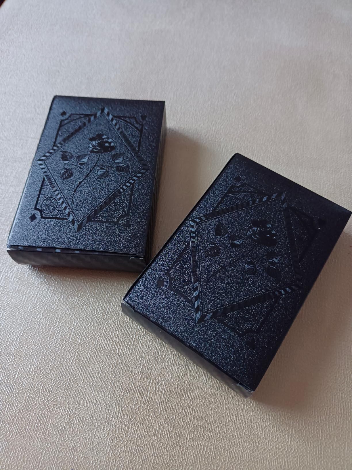 CCLife Carte Poker jeu cartes plastique noir-or 2x54 étanche