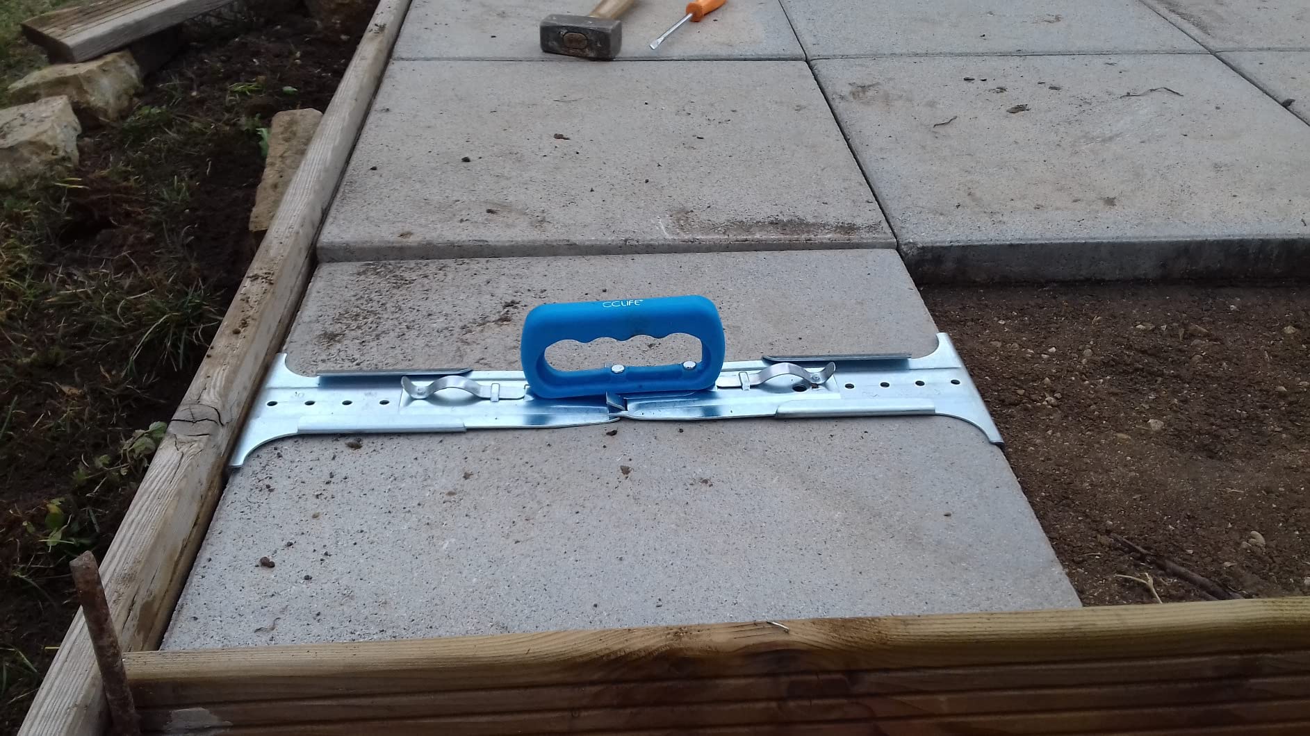 CCLIFE DIY Tools lève-dalle 30-50 cm 30 kg 6 positions