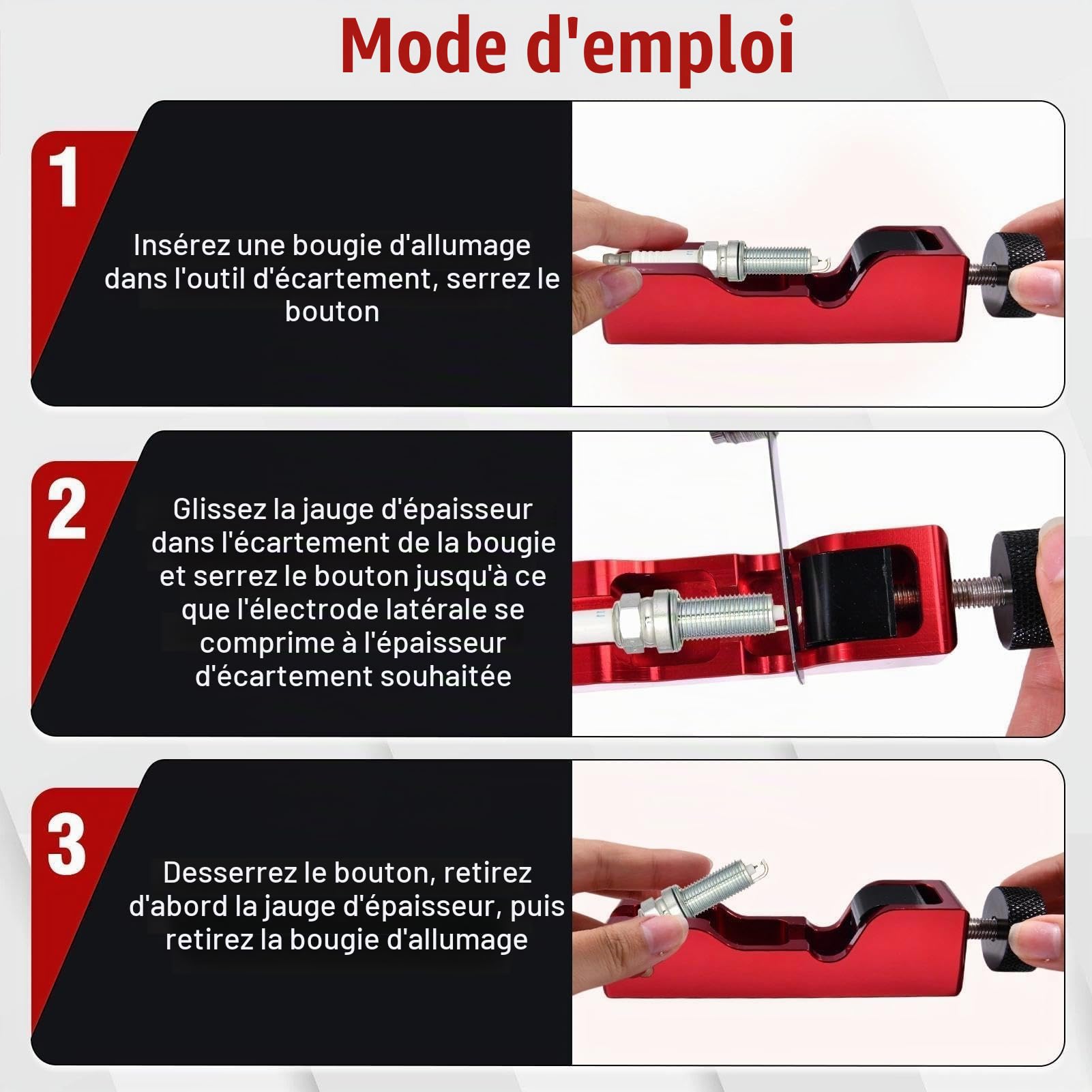 LEONTOOL Outils Automobiles outil écartement bougie 32 lames acier