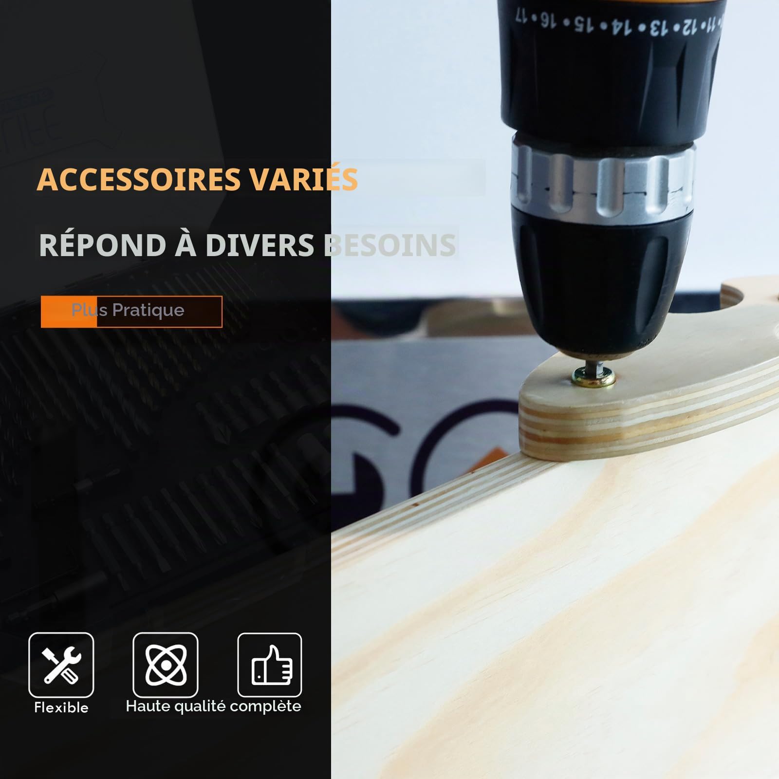 CCLIFE DIY Tools Coffret Forets 400 Pièces HSS Titane