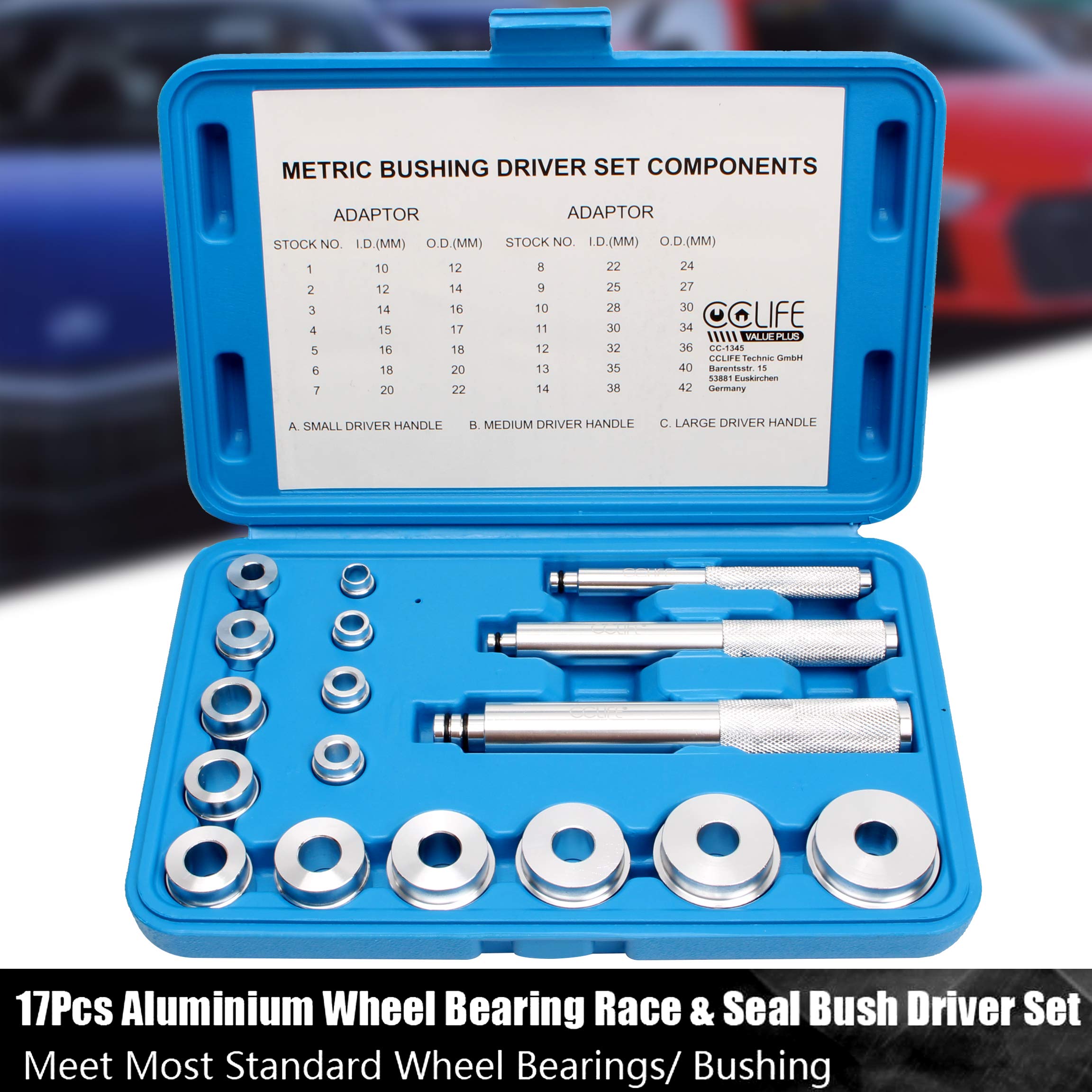 CCLife Puller Set extracteur roulement 17 pièces alu