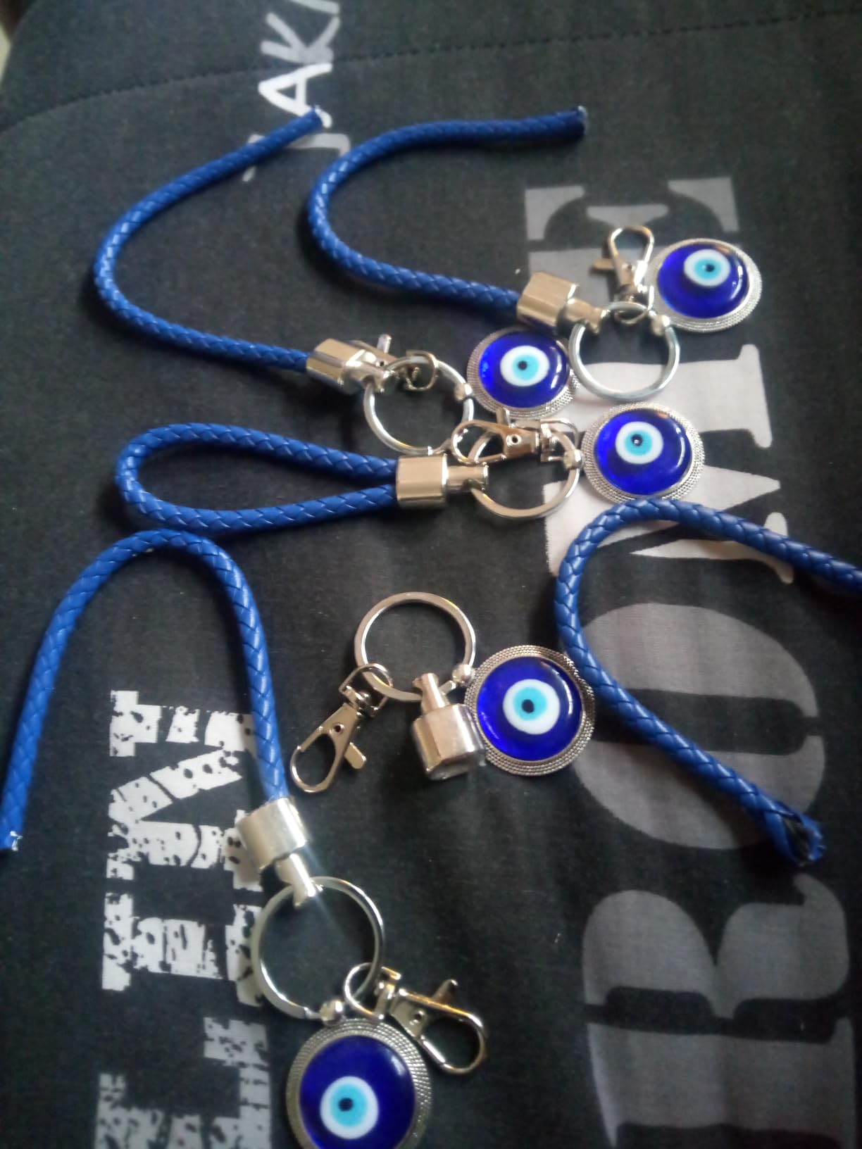 OUKENS Accessoires Porte-clés Œil Bleu Turc Verre Lot 5
