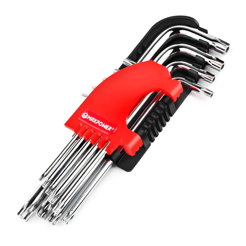 MaxPower Clé jeu 9 clés allen torx percées 1,5-10mm
