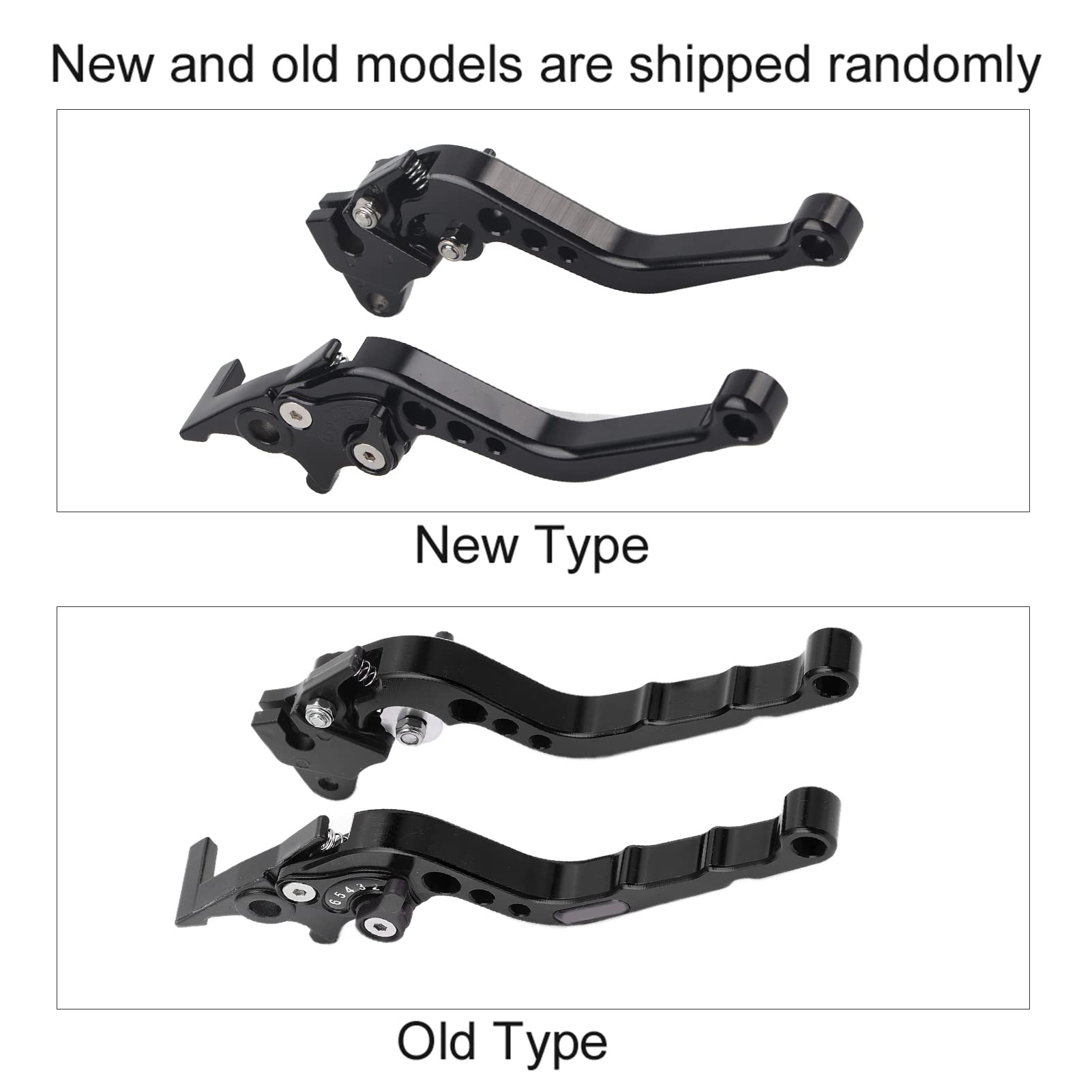 OUKENS Accessoires de moto leviers frein embrayage noir alu x2