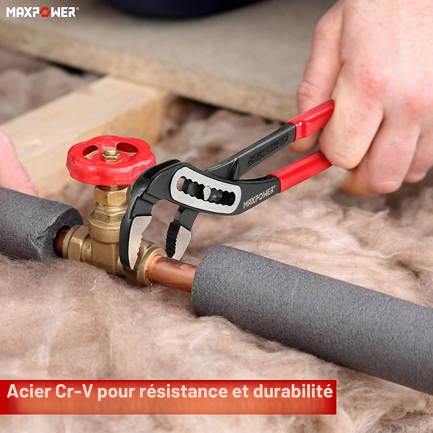 MaxPower Outils de plomberie pince multiprise jeu de 3 180-300 mm