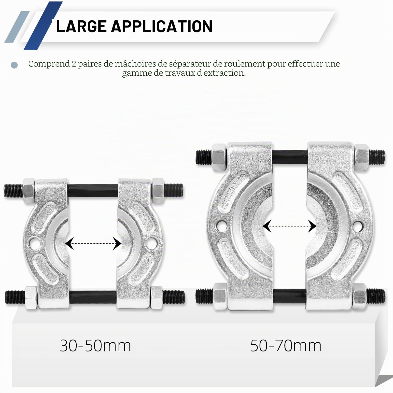 CCLIFE Puller Set extracteur roulement 30-70mm 12 pcs