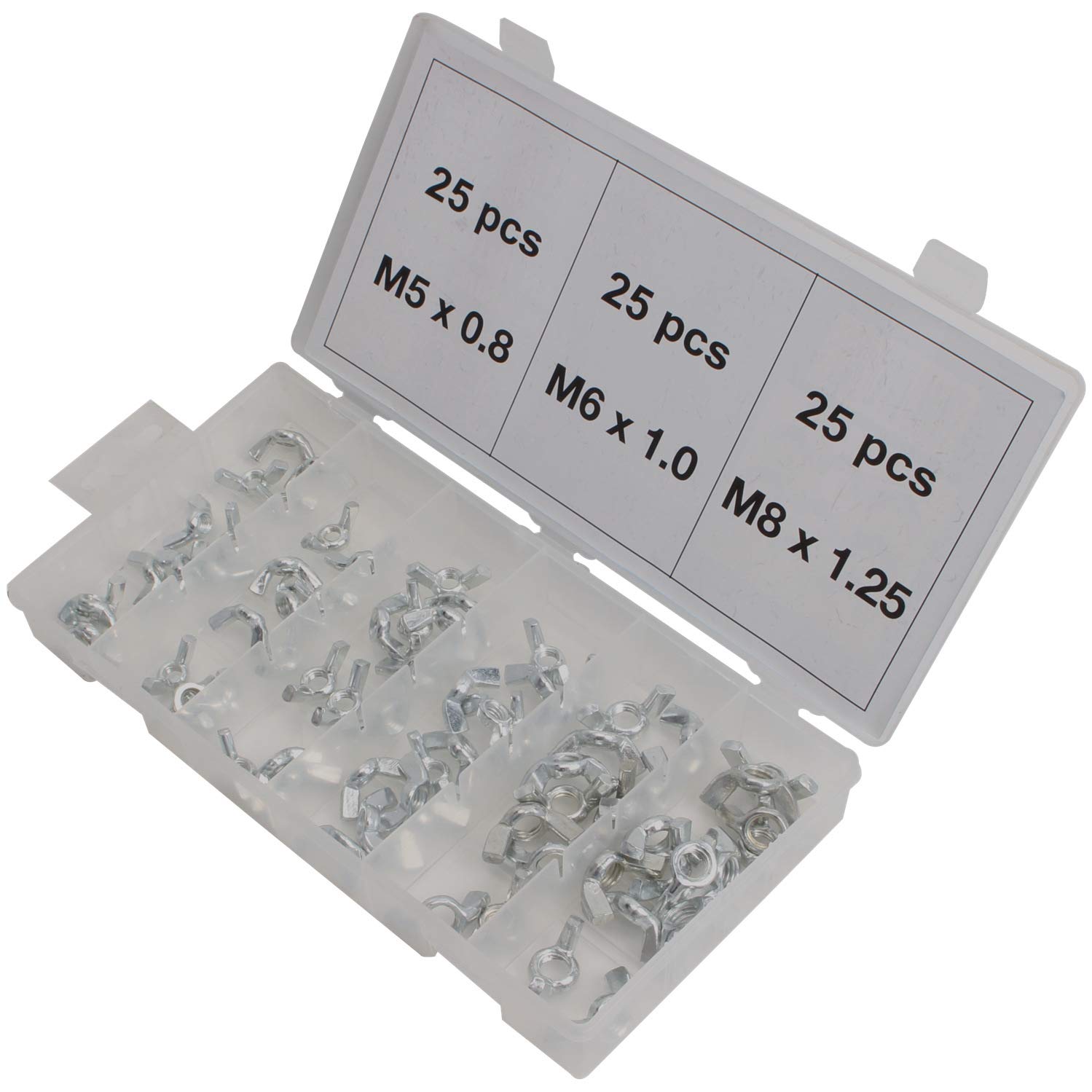 CCLIFE DIY Tools écrou papillon M5 M6 M8 lot 75