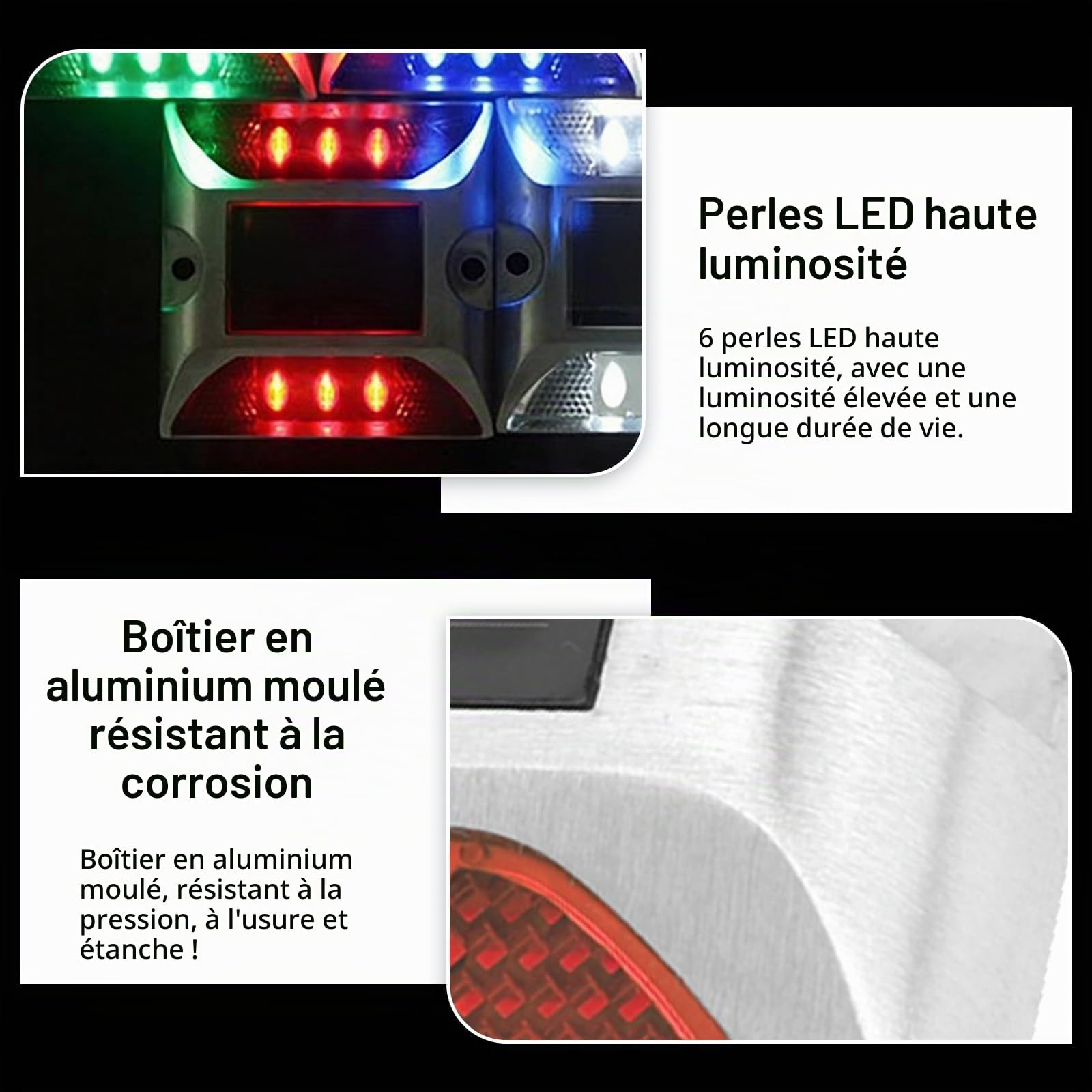 OUKENS Lampe solaire de sol rouge IP65