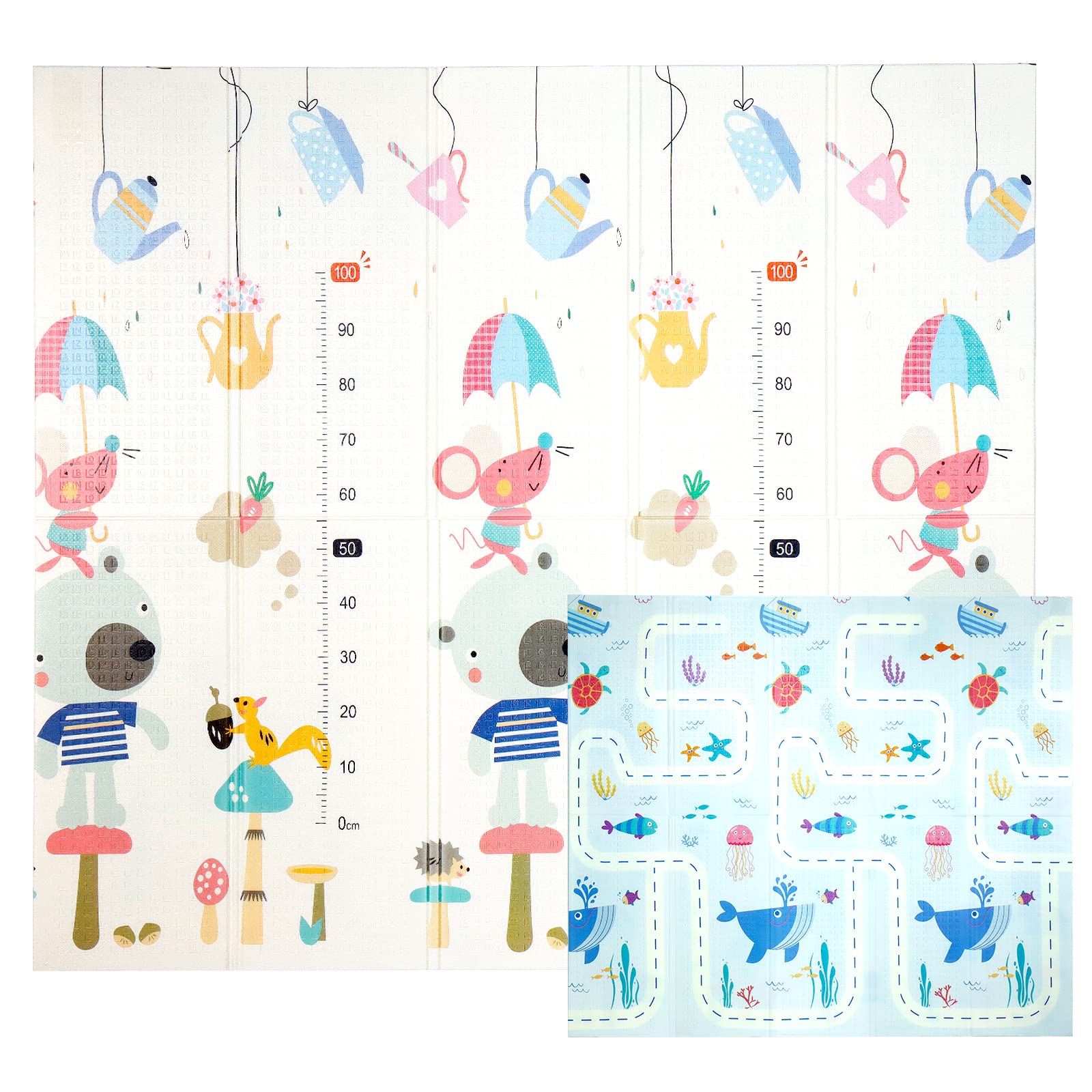 CCLIFE Baby & Kids tapis jeux 196x176cm souris poisson