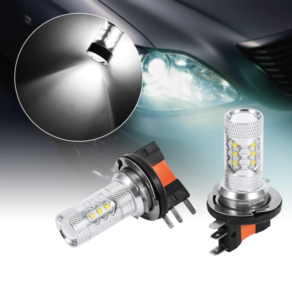 OUKENS H15 Ampoule LED 80W blanc lot de 2