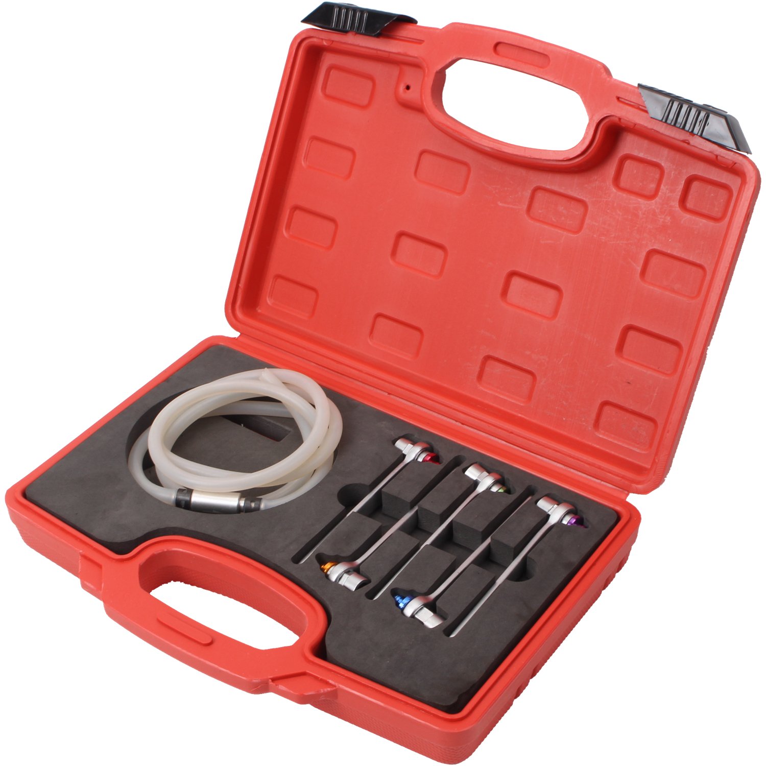 CCLIFE Kit purge frein 5 clés 8-12 mm tuyau 120 cm