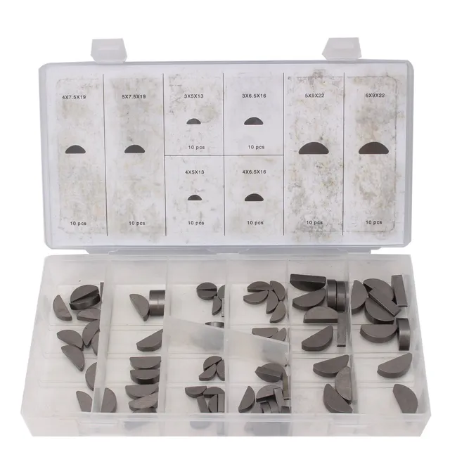 CCLIFE DIY Tools Coffret Cales Ressort 60 Pièces Demi-Lune