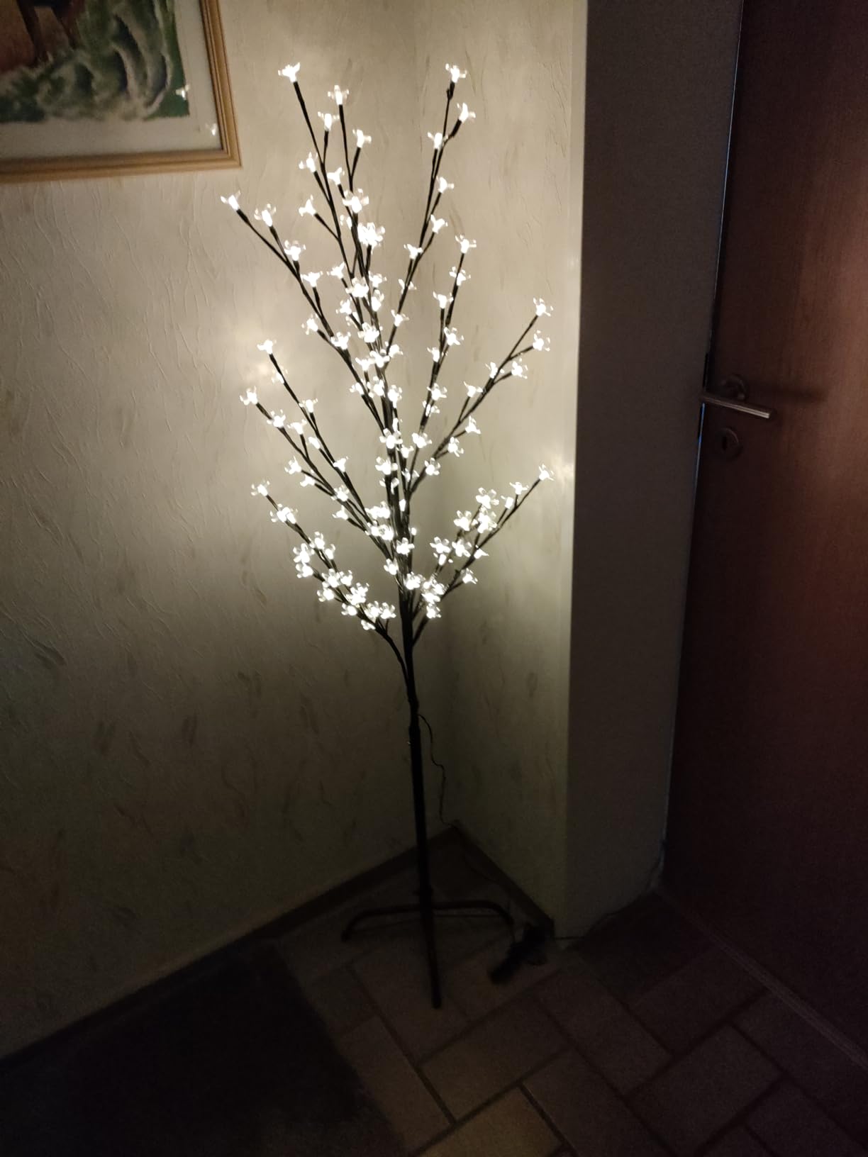 CCLIFE Arbre Cerisier LED 150 cm 150 LED blanc chaud