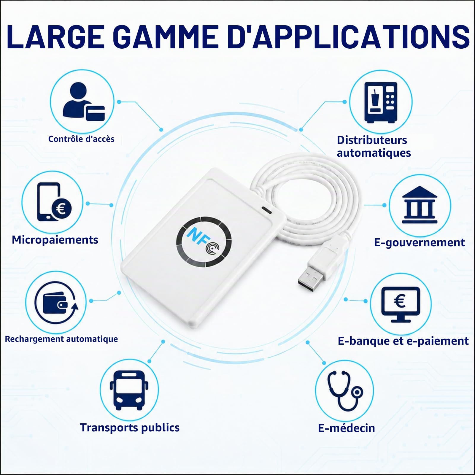 Jadeshay Installation Électrique lecteur NFC RFID ACR122U USB