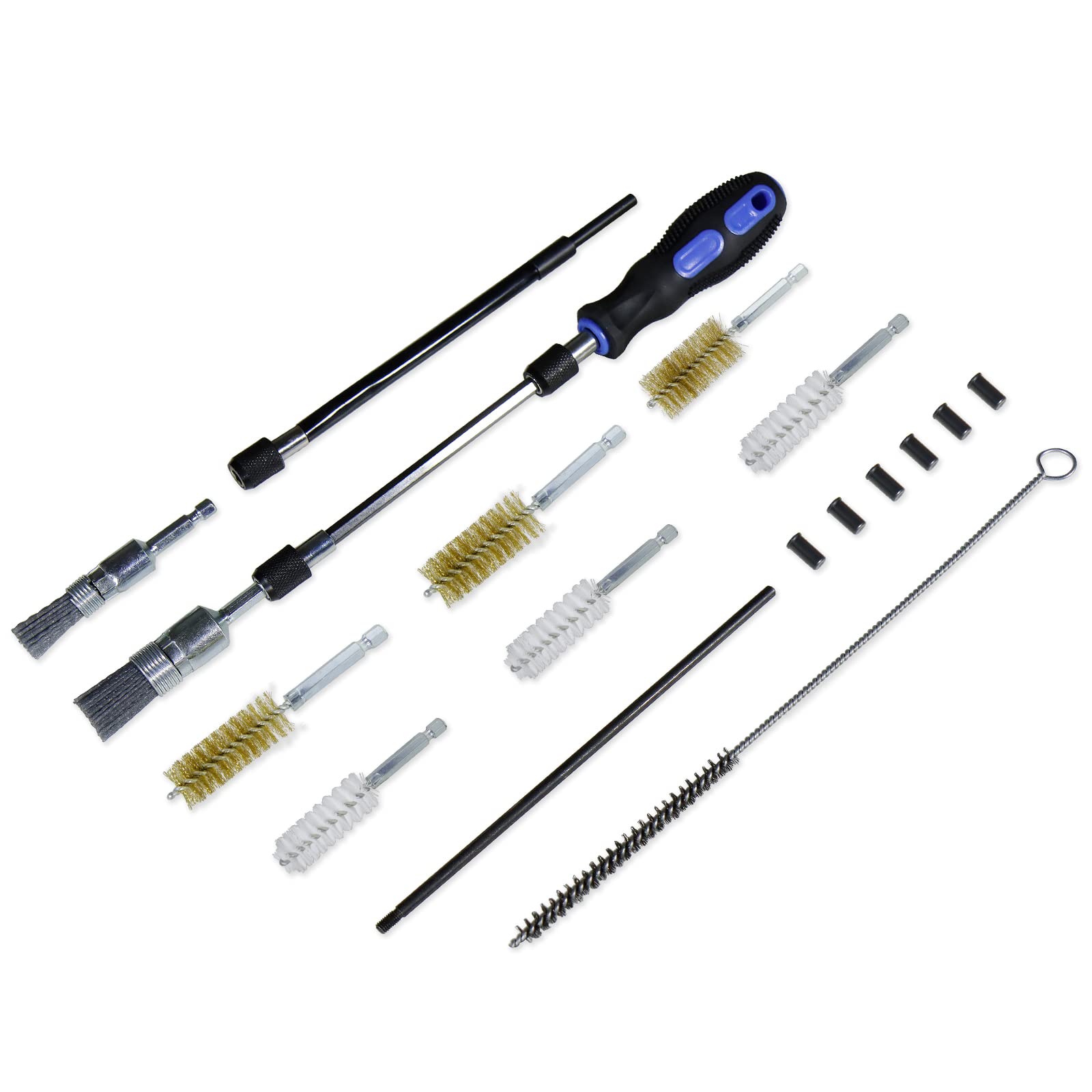 CCLIFE Kit nettoyage siège injecteur diesel 19 pièces brosses