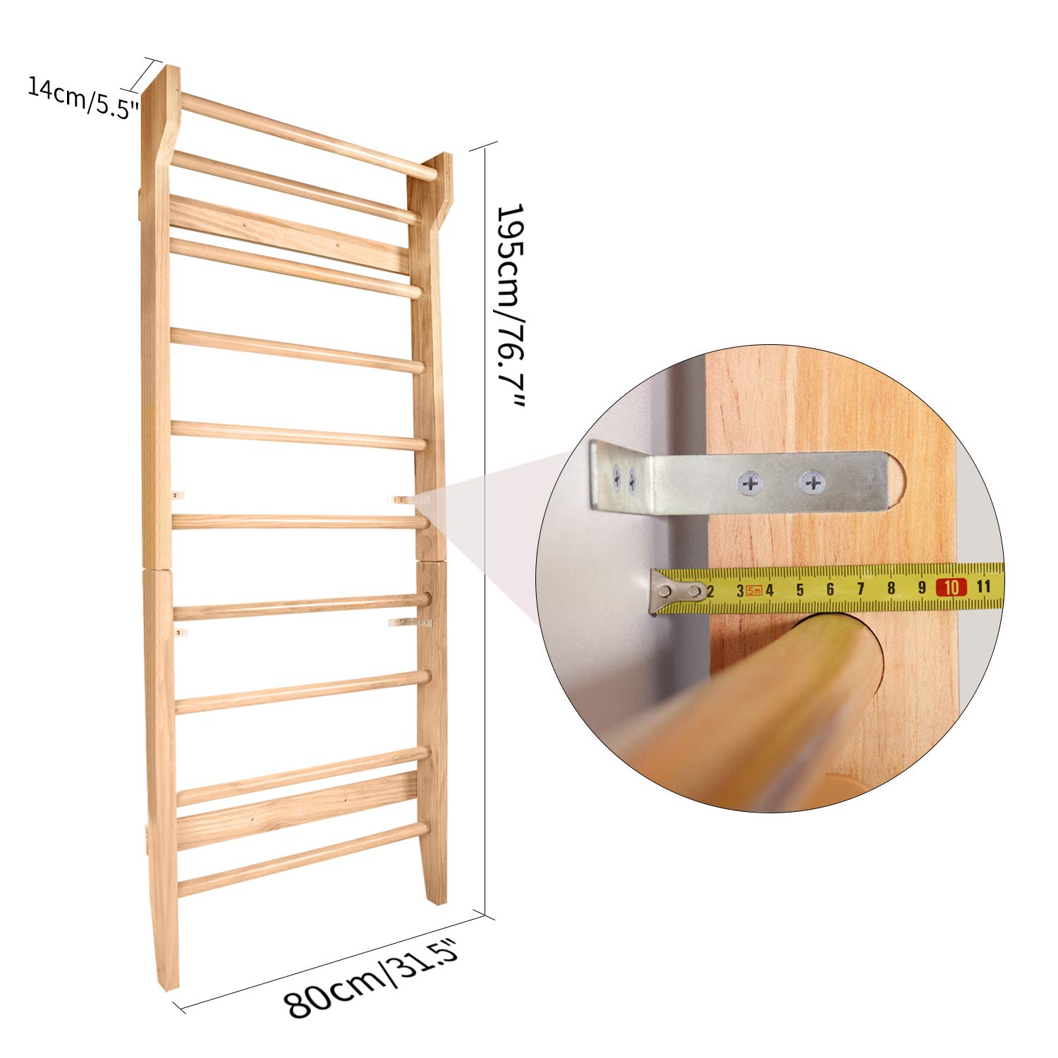 CCLIFE Sports & Yoga espalier bois suédois 195x80 cm 100 kg