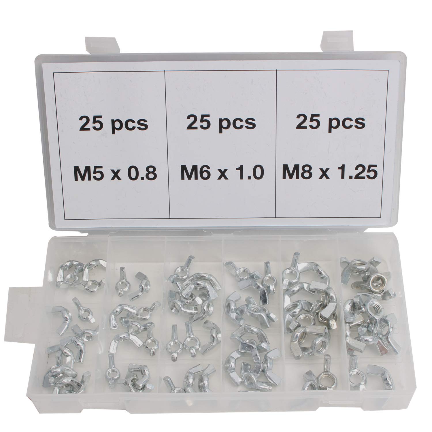 CCLIFE DIY Tools écrou papillon M5 M6 M8 lot 75