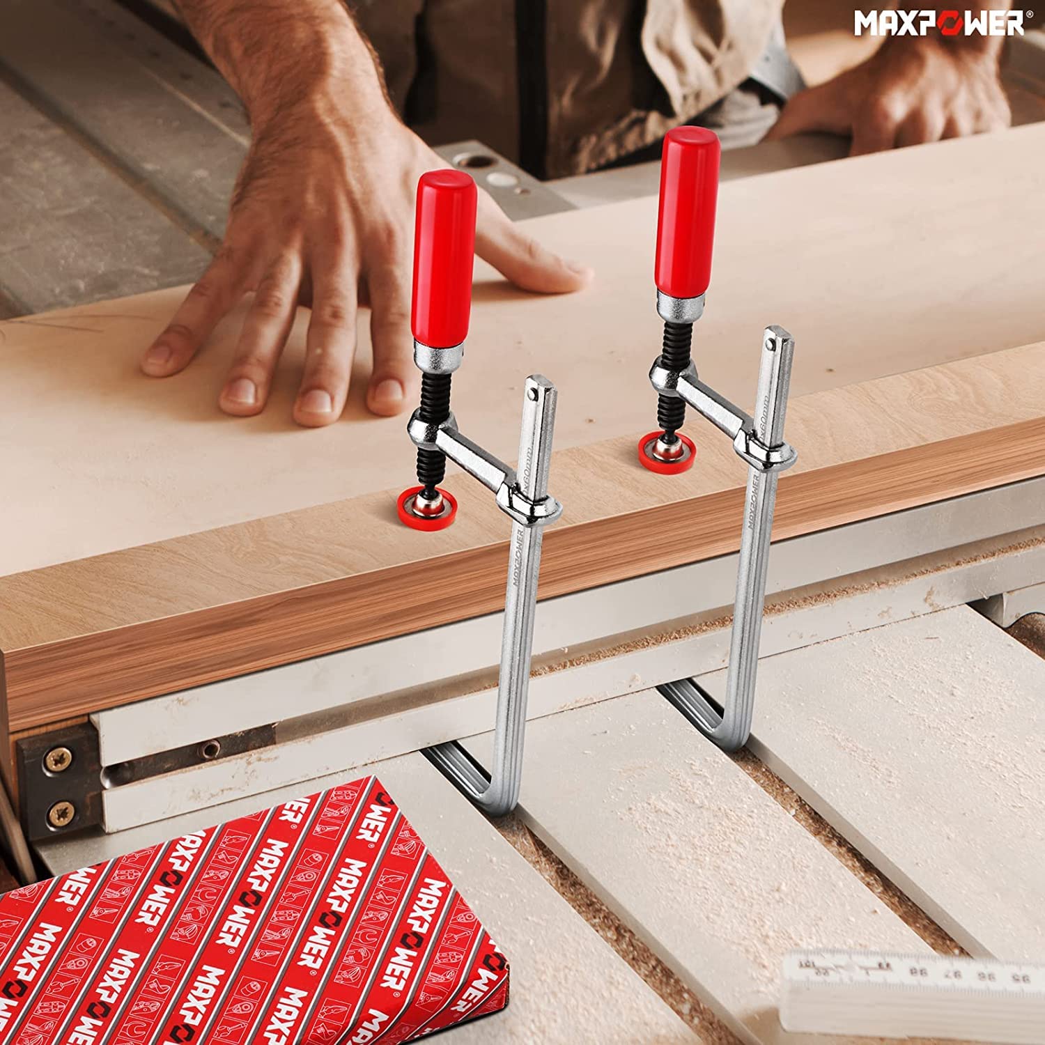 MaxPower Outils de serrage serre-joint rail 2 pcs 160x60mm